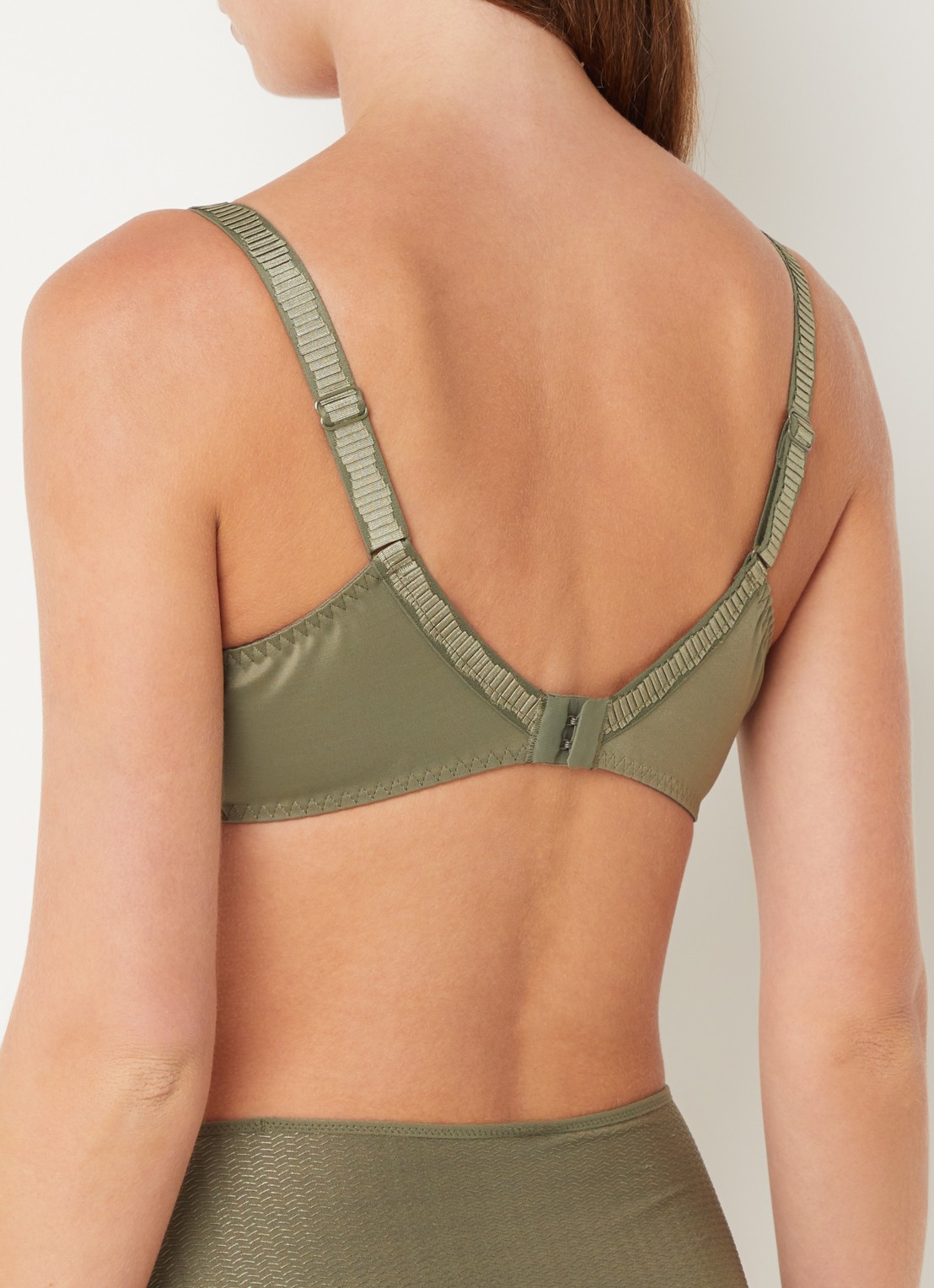 Chantelle Sublime beugel bh van kant - achterkant bronsgroen