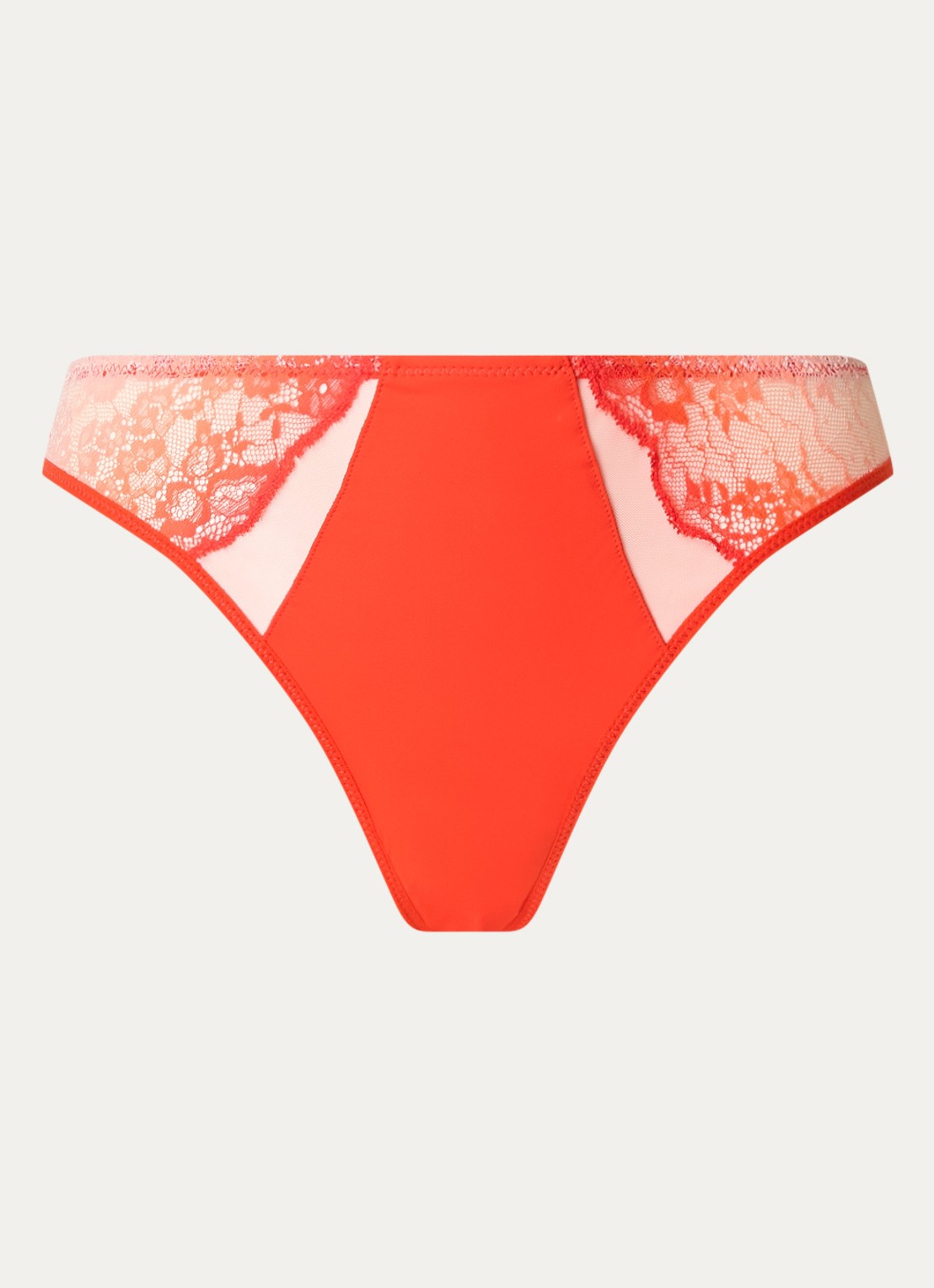 Chantelle Tanga met kant - voorkant oranje