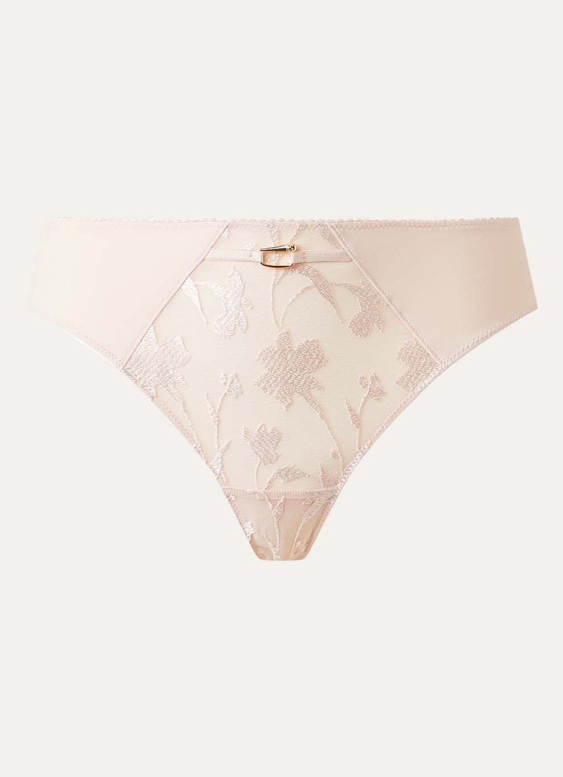 Chantelle Tanga met kant - voorkant 4 lichtroze