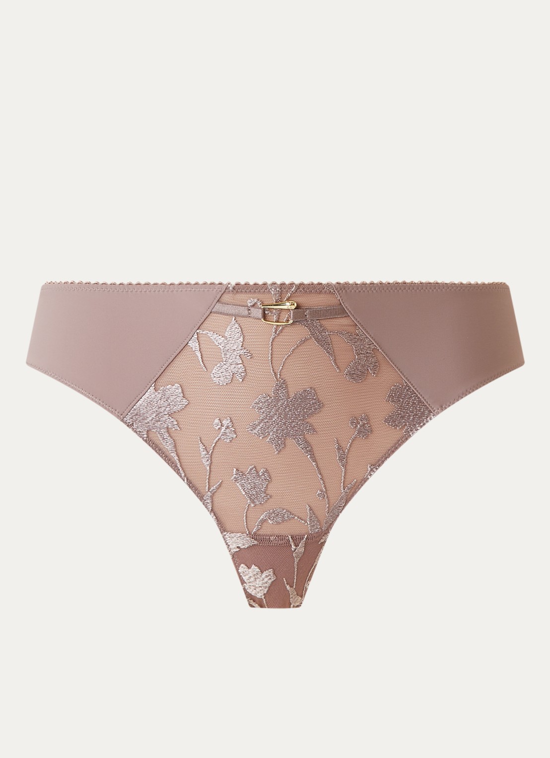 Chantelle Tanga met kant - voorkant muscade-0kb
