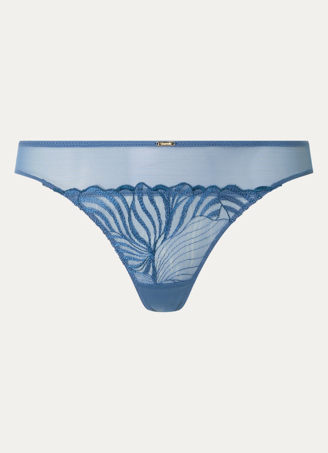 Chantelle Tanga van mesh - voorkant 4 donkerblauw