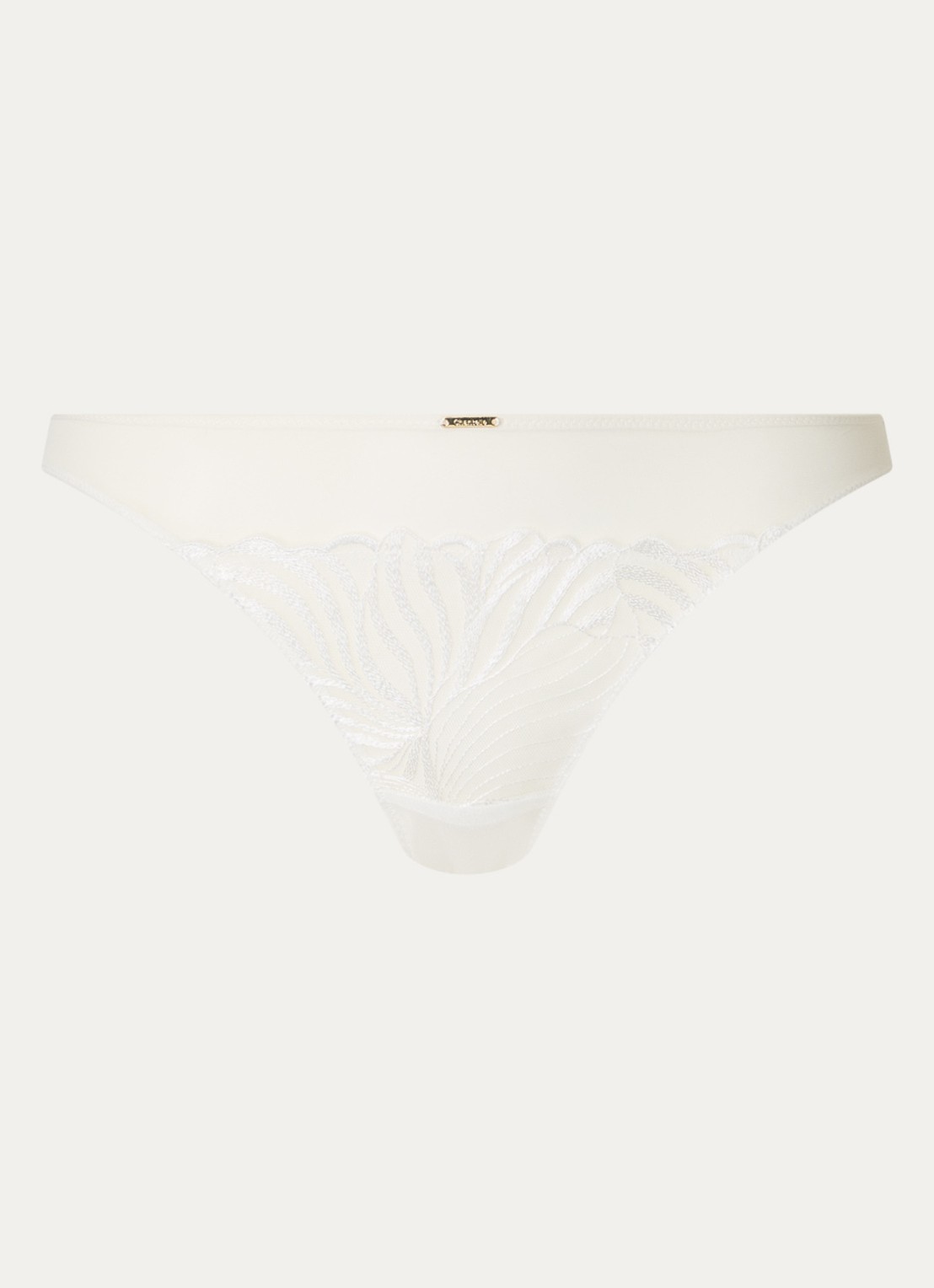 Chantelle Tanga van mesh - voorkant 4 gebroken wit