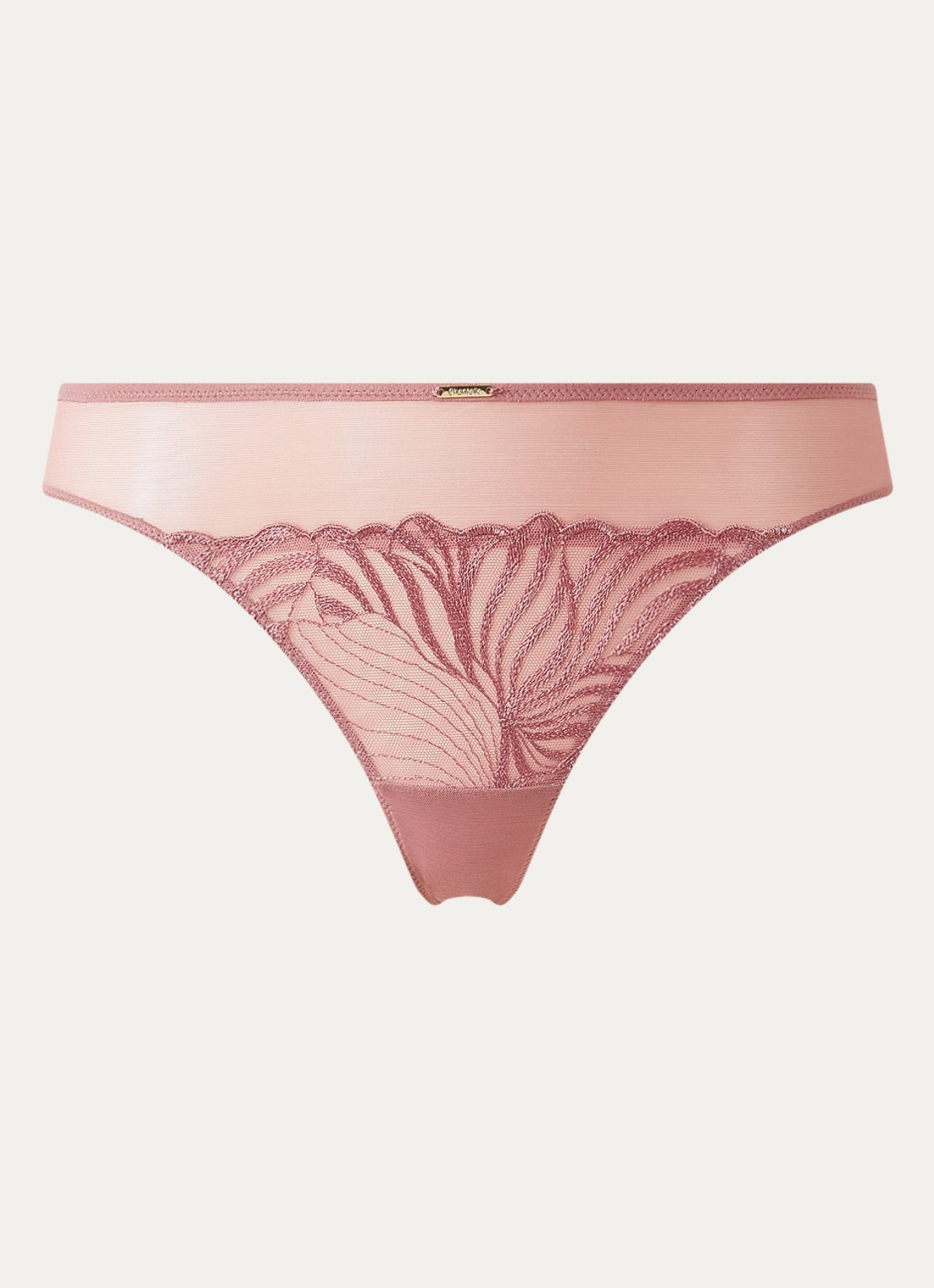 Chantelle Tanga van mesh - voorkant 4 oudroze