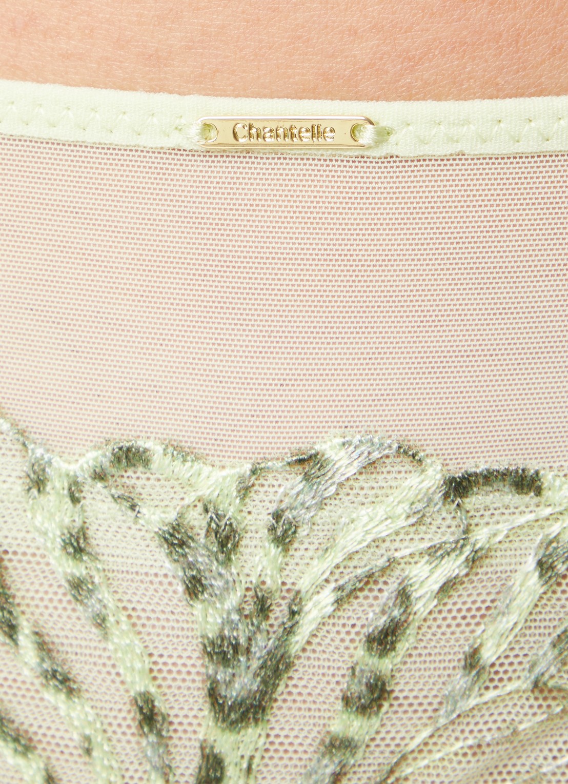 Chantelle Tanga van mesh - detail 5 lindegroen