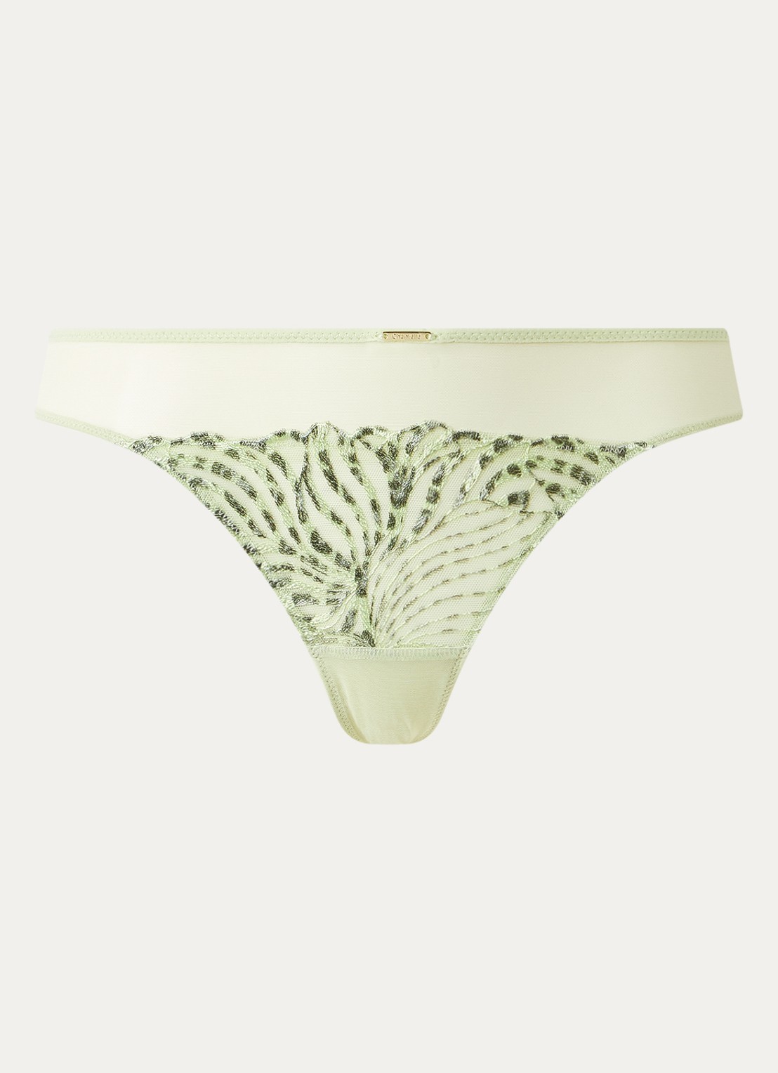 Chantelle Tanga van mesh - voorkant lindegroen