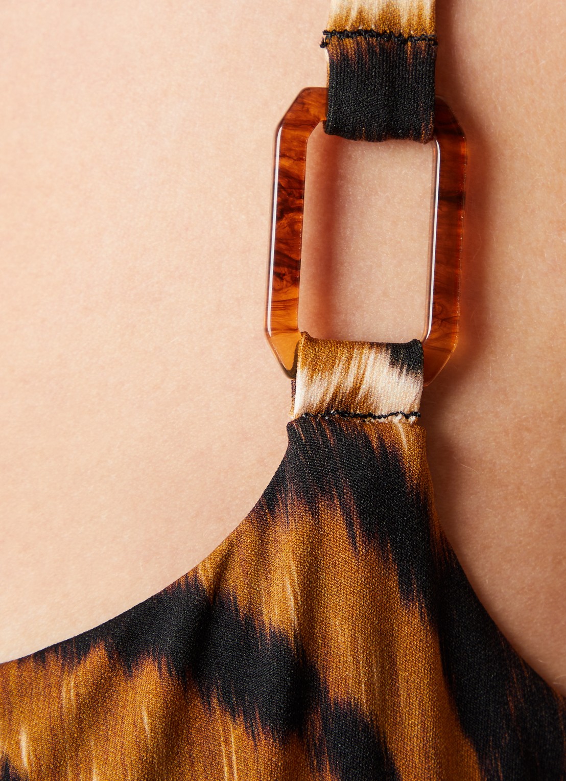 Chantelle Vita  bikinitop met tijgerprint - detail 2 bruin
