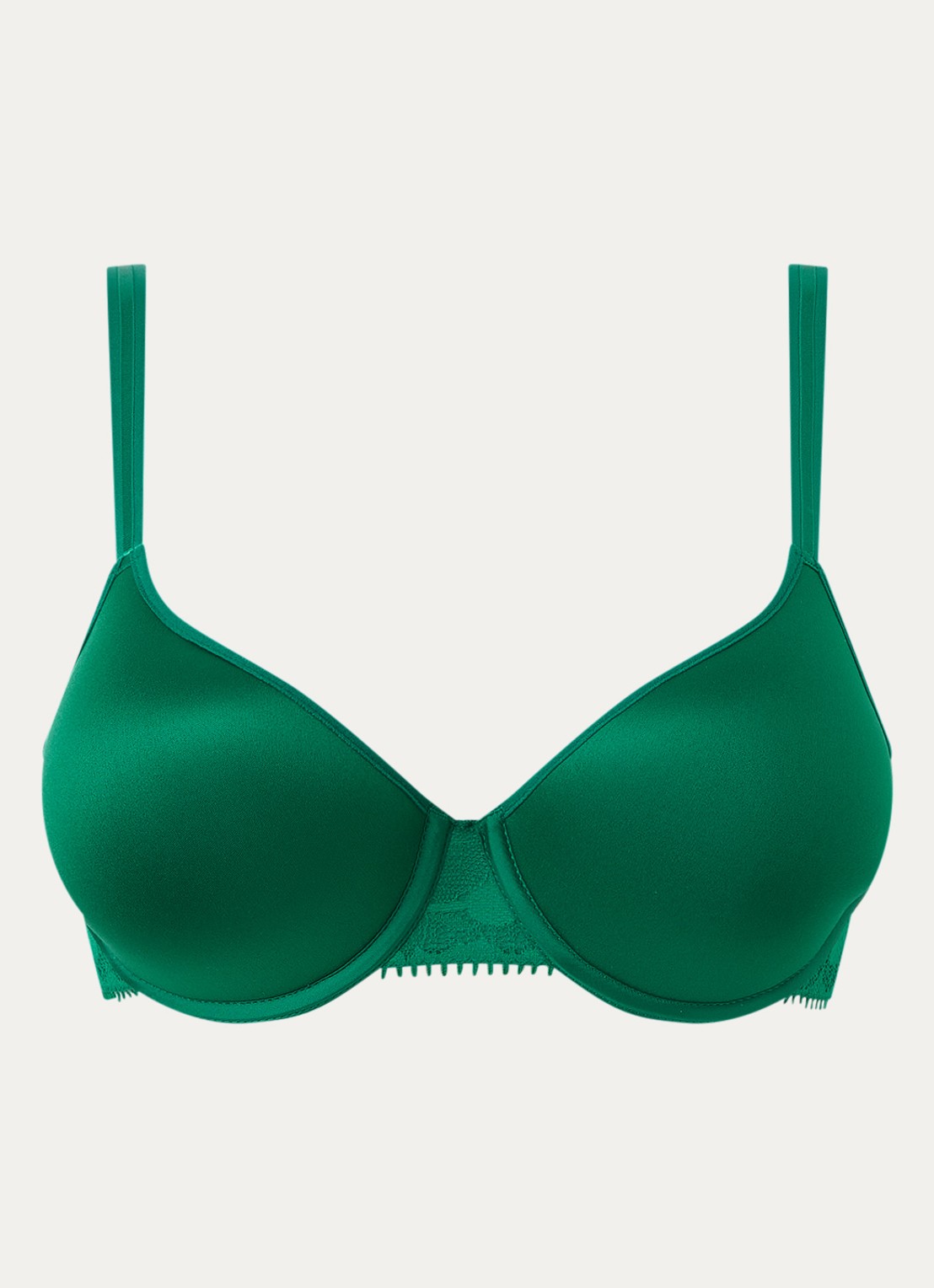 Chantelle Voorgevormde beugel bh met kant - voorkant 3 groen