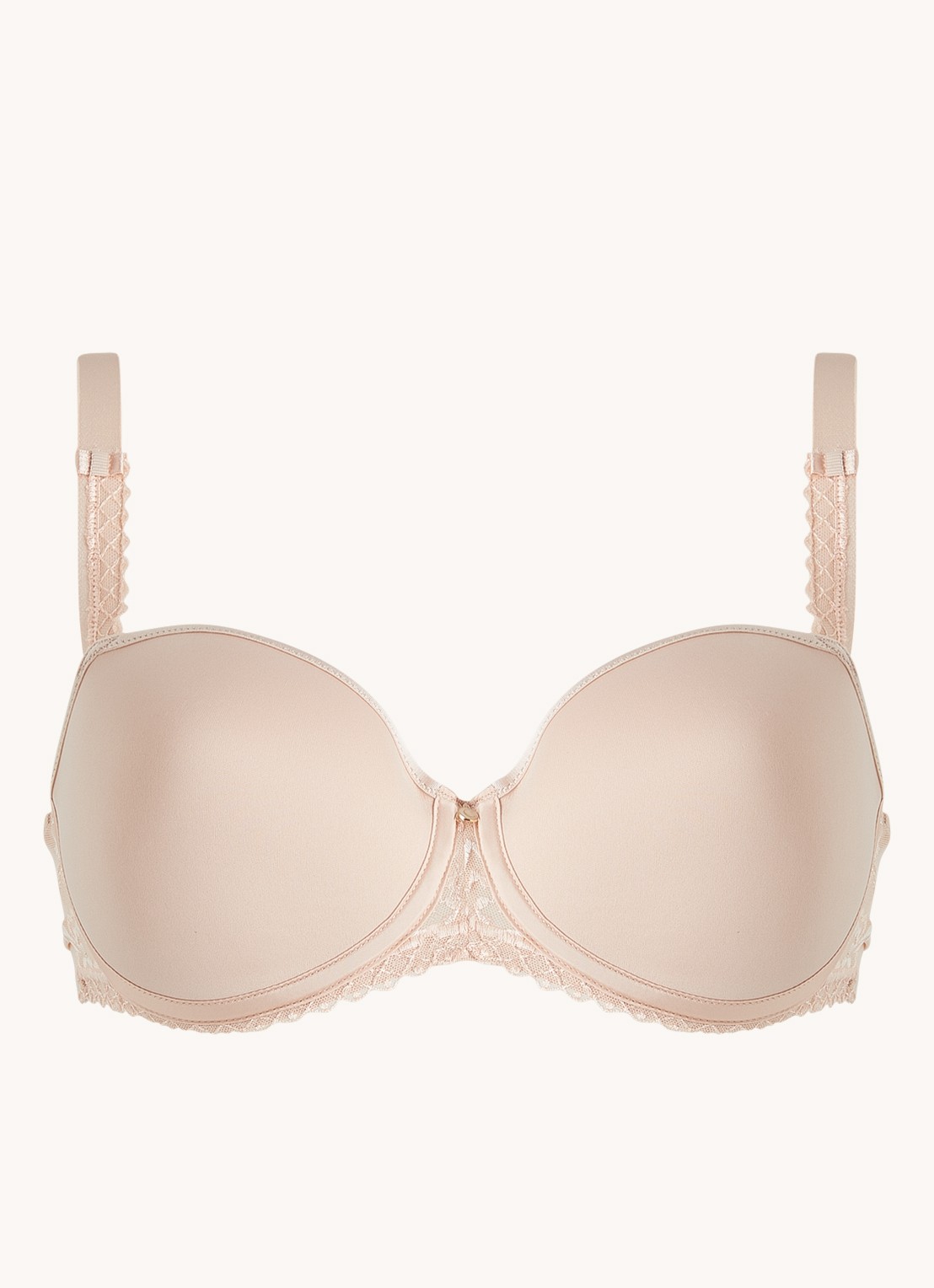 Chantelle Voorgevormde bh met beugel en kant - voorkant 3 beige