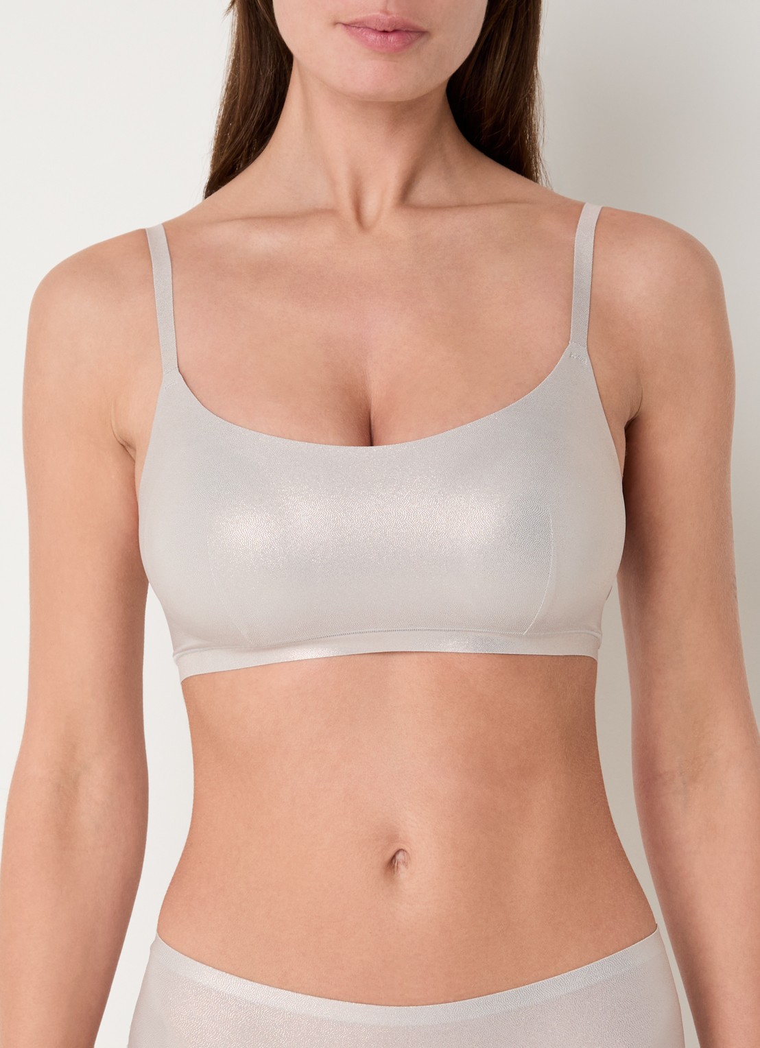 Chantelle Voorgevormde bralette met metallic finish - voorkant 5 roségoud