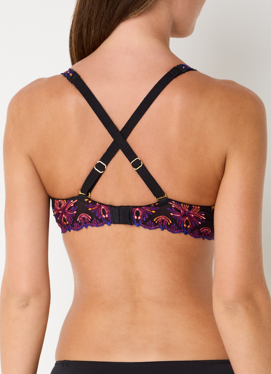 Chantelle Voorgevormde T-shirt bh met borduring - detail 2 zwart