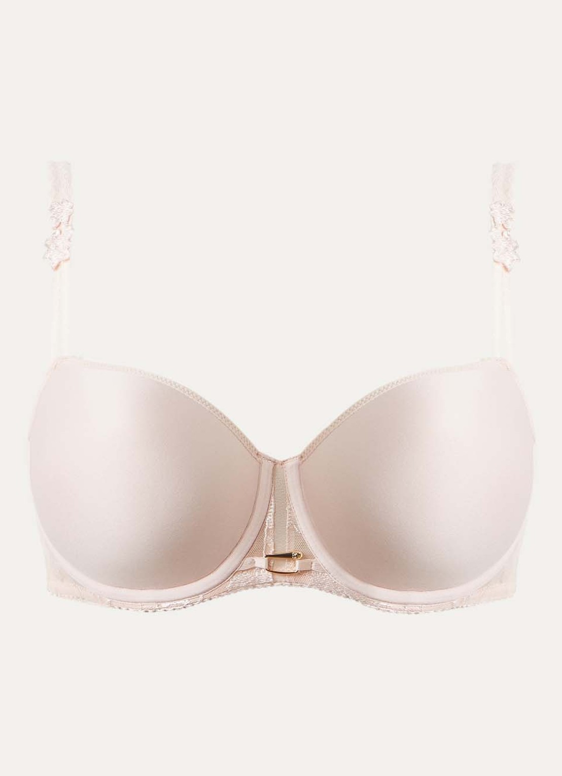 Chantelle Voorgevormde T-shirt bh met kant - voorkant 2 creme
