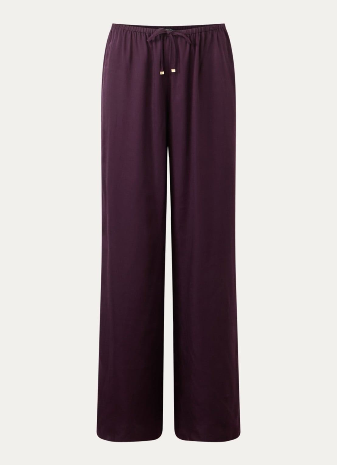Chantelle Wide fit pyjamabroek met trekkoord - voorkant aubergine