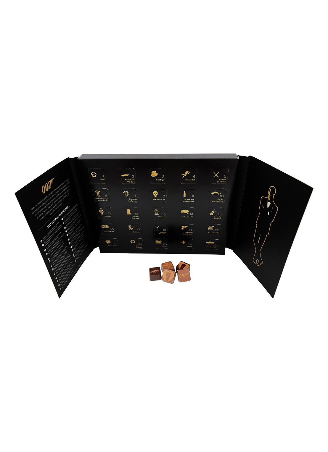 Charbonnel et Walker 007 James Bond adventskalender - 25 gram - voorkant 5 beige