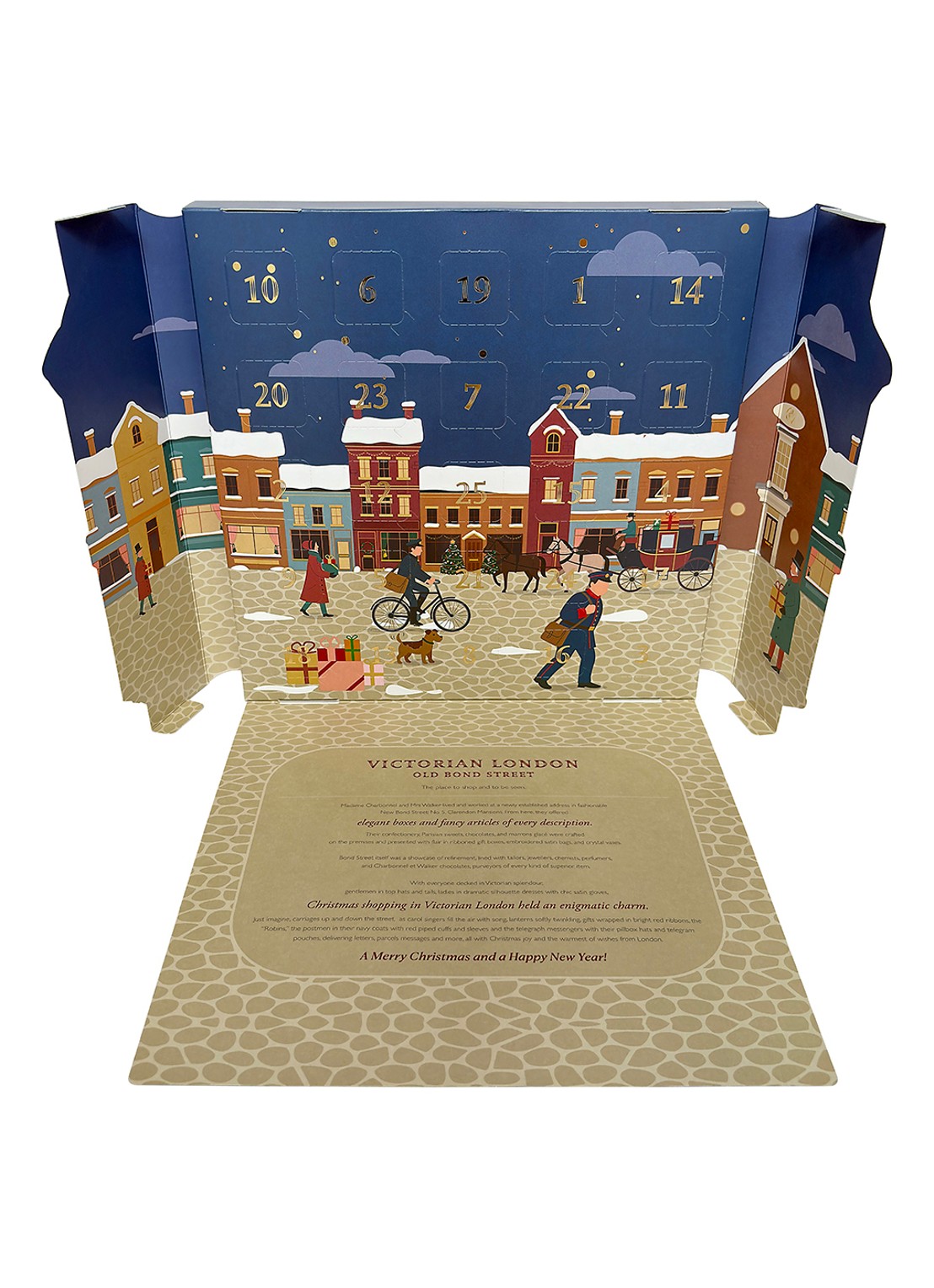 Charbonnel et Walker Adventskalender met truffels 310 gram - 25 dagen - detail 4 beige
