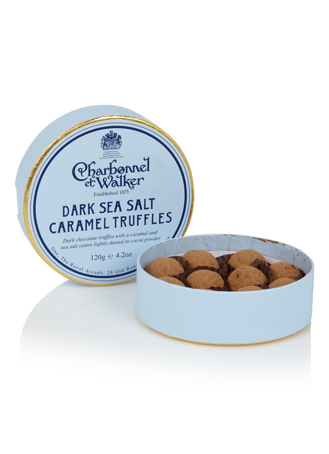 Charbonnel et Walker Dark Sea Salt Caramel truffels 10 stuks - voorkant undefined