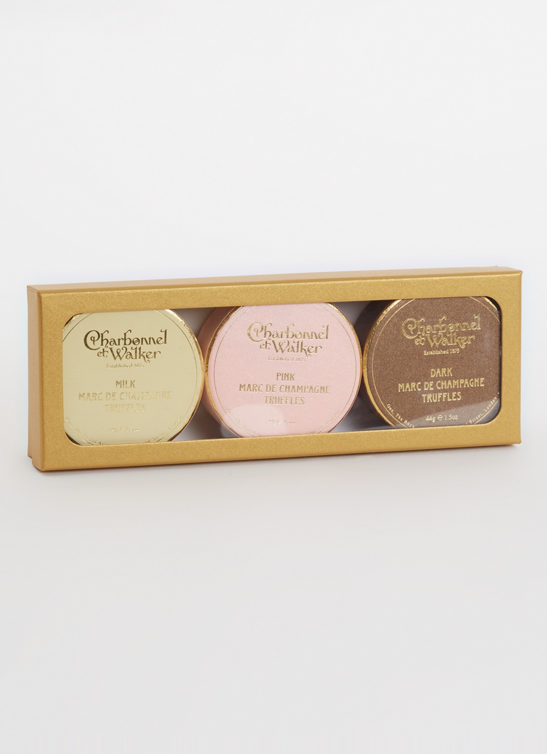 Charbonnel et Walker Marc de Champagne Mini chocolade truffels trio - voorkant 2 undefined