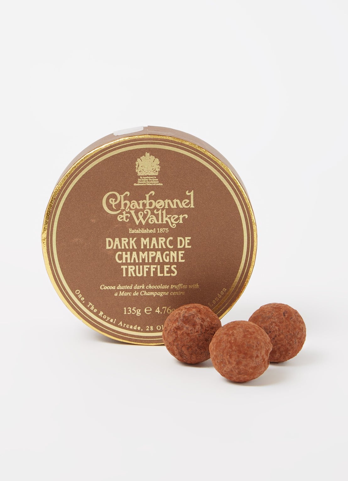 Charbonnel et Walker Marc de Champagne pure chocolade truffels 135 gram - detail undefined