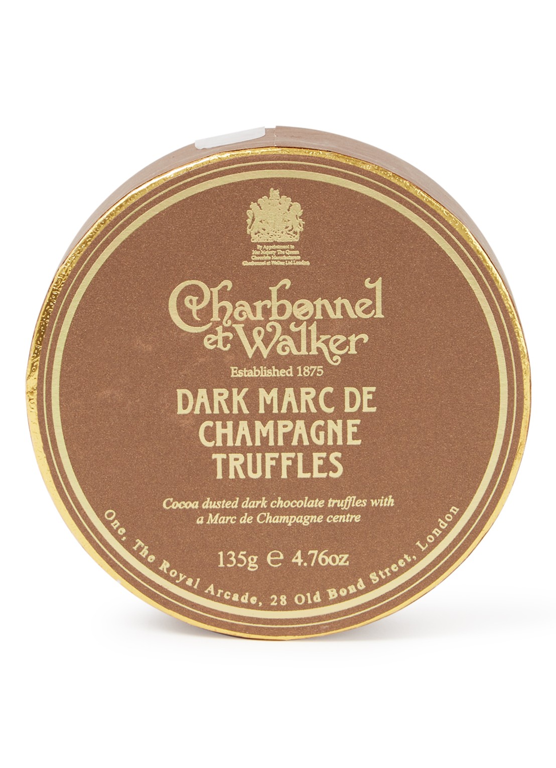 Charbonnel et Walker Marc de Champagne pure chocolade truffels 135 gram - voorkant 2 undefined