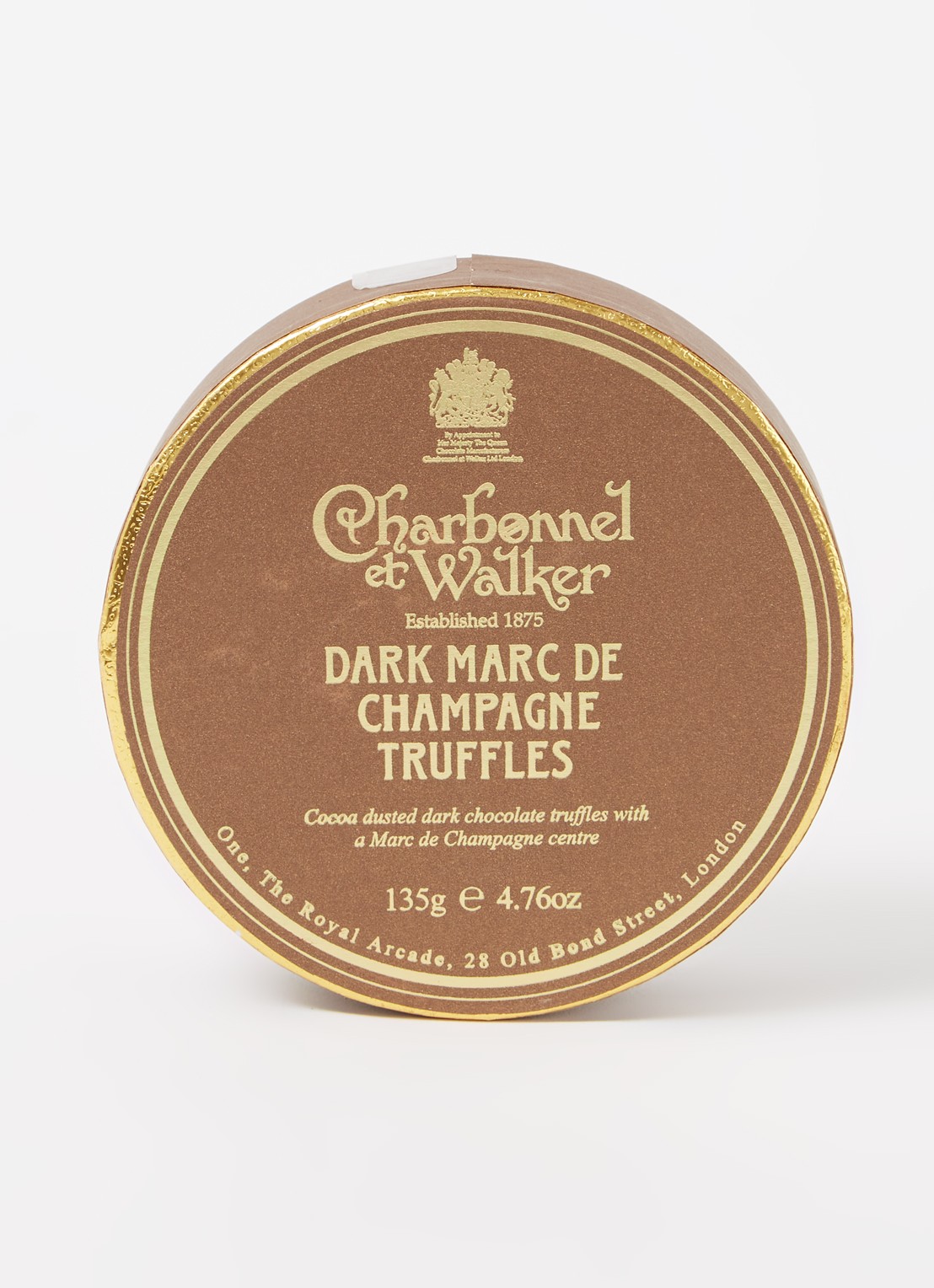 Charbonnel et Walker Marc de Champagne pure chocolade truffels 135 gram - voorkant 3 undefined