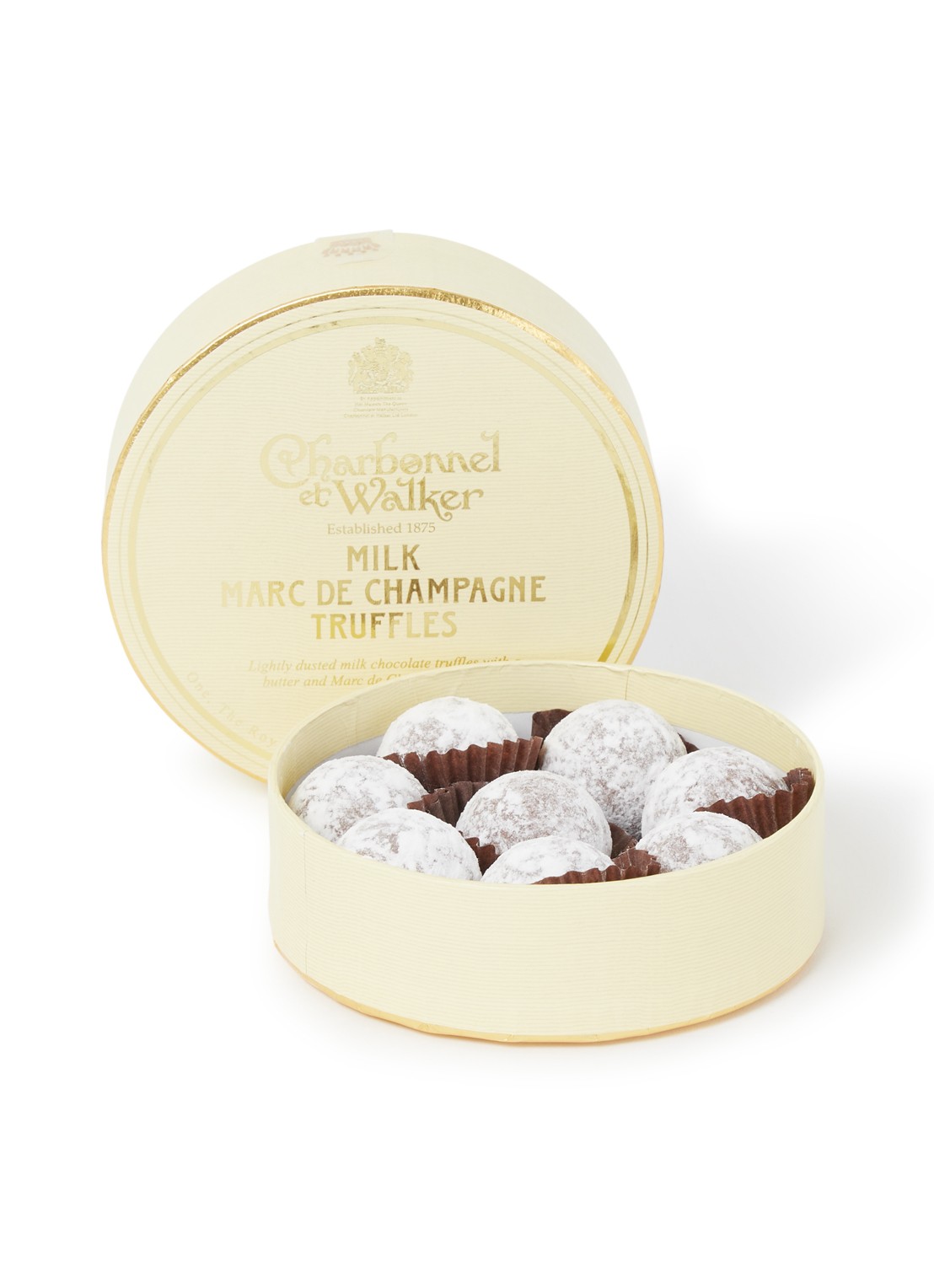 Charbonnel et Walker Marc de Champagne truffels met melkchocolade - voorkant undefined