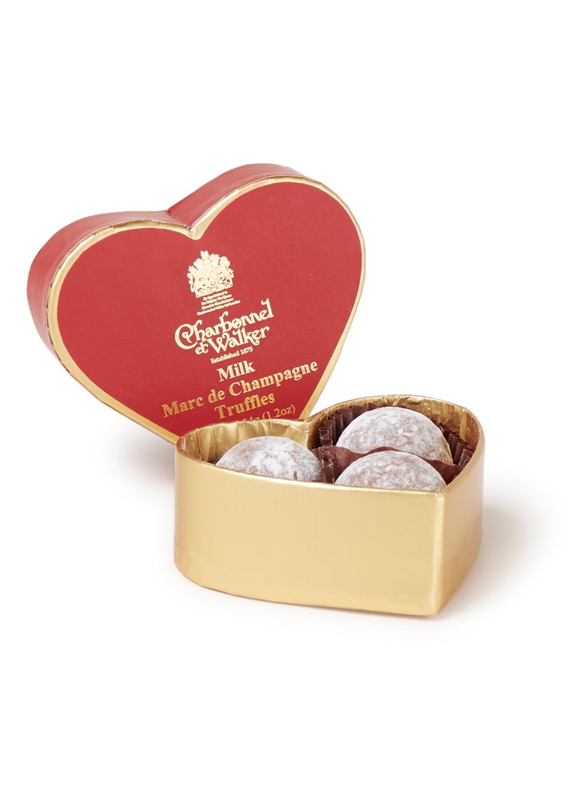 Charbonnel et Walker Melk Marc de Champagne truffels 3 stuks - voorkant undefined