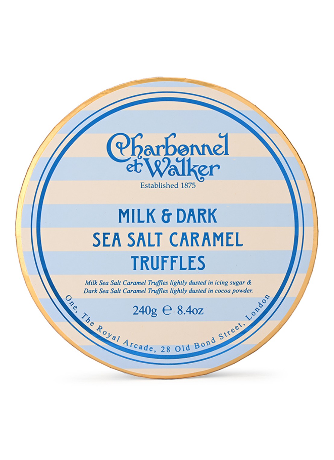 Charbonnel et Walker Milk & Dark Sea Salt Caramel chocolade truffels 240 gram - voorkant undefined