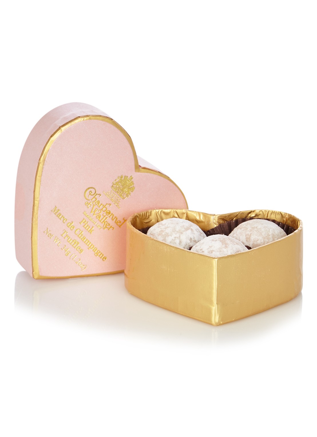Charbonnel et Walker Pink Marc de Champagne chocolade truffels 3 stuks - voorkant undefined