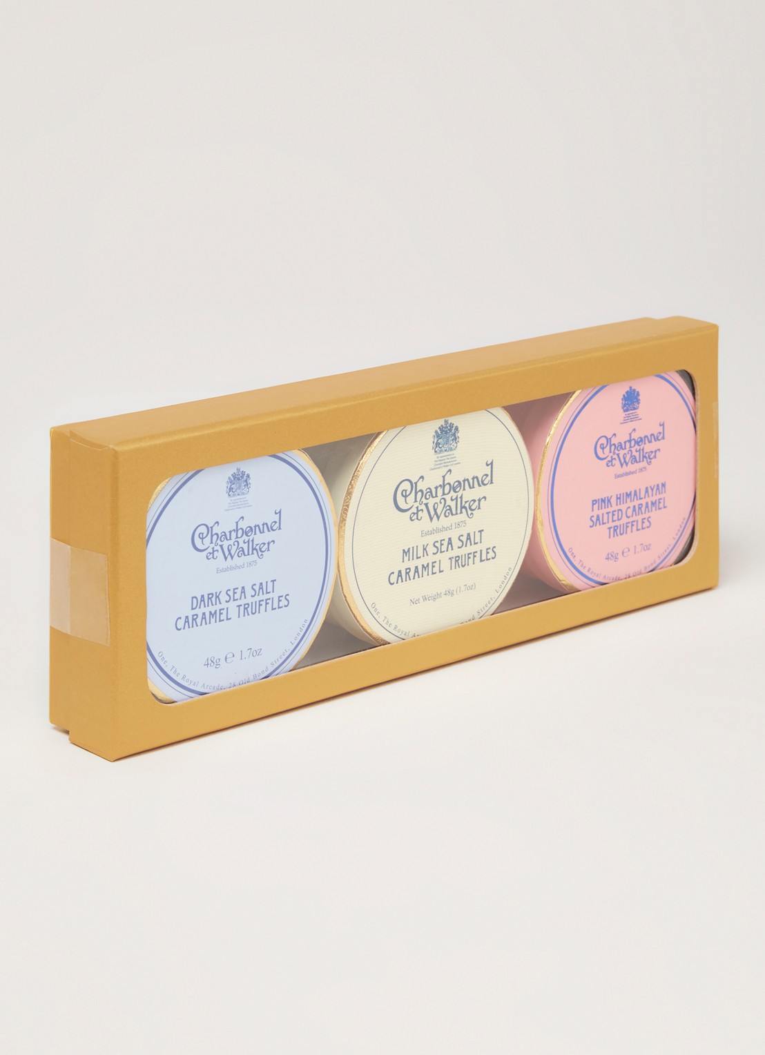 Charbonnel et Walker Salted Caramel Truffles chocoladetruffels trio  - voorkant 2 undefined