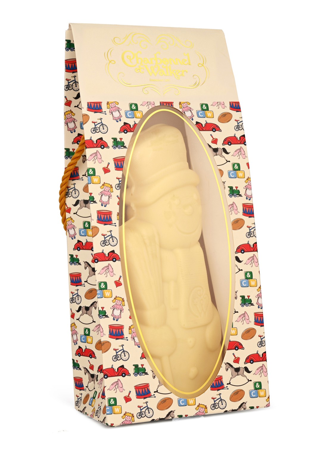 Charbonnel et Walker Snowman chocolade 110 gram - voorkant 2 beige