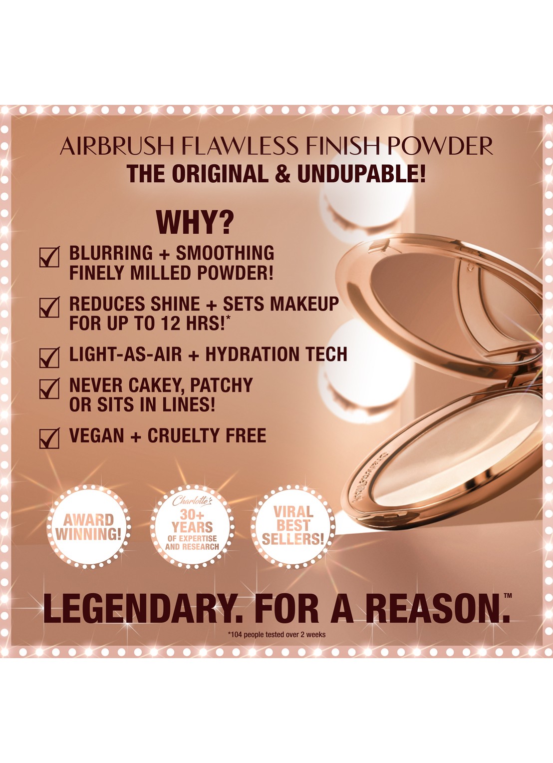 Charlotte Tilbury Airbrush Flawless Finish Powder - poeder - detail 3 4 deep