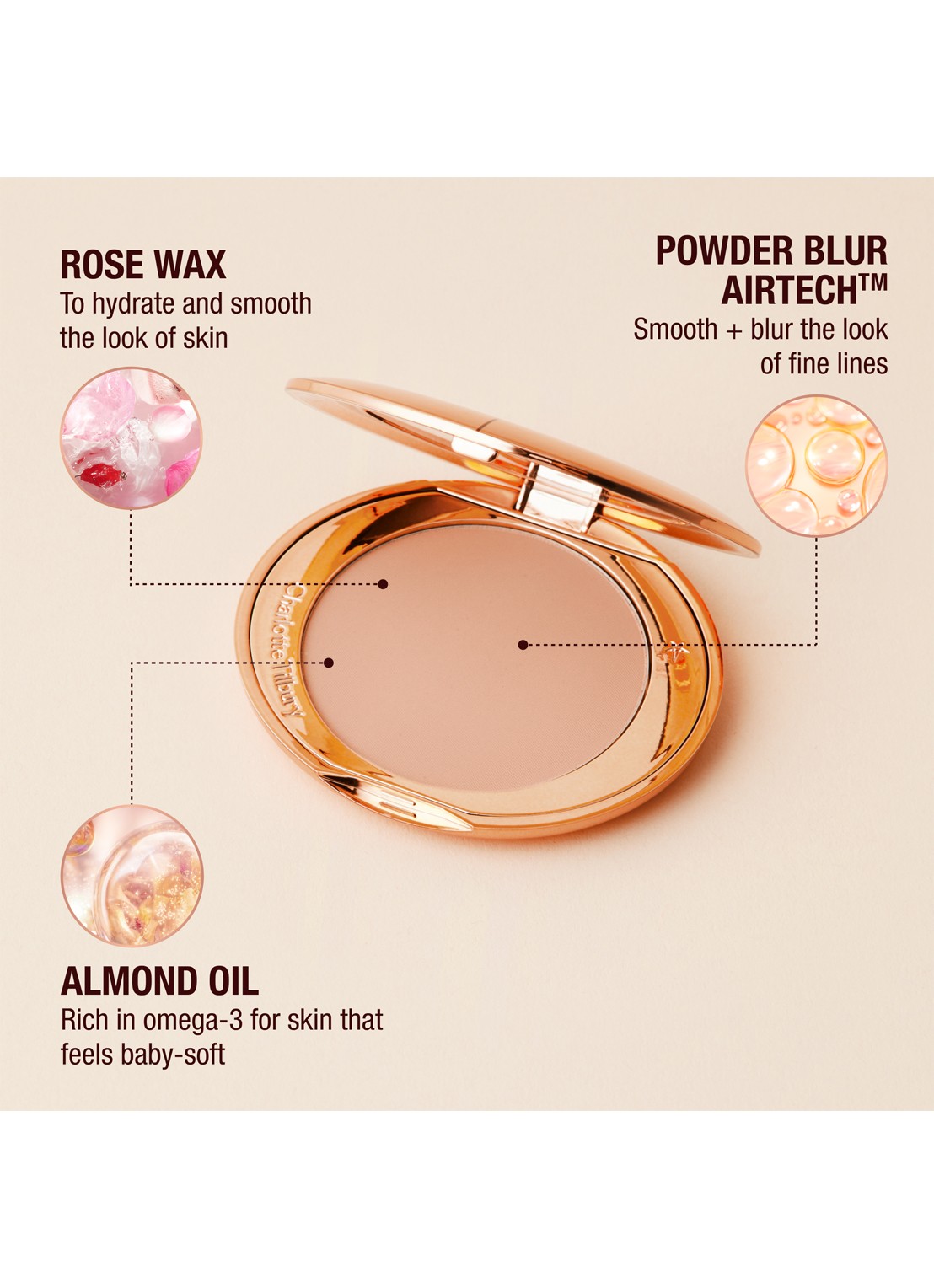 Charlotte Tilbury Airbrush Flawless Finish Powder - poeder  - detail 4 3 tan
