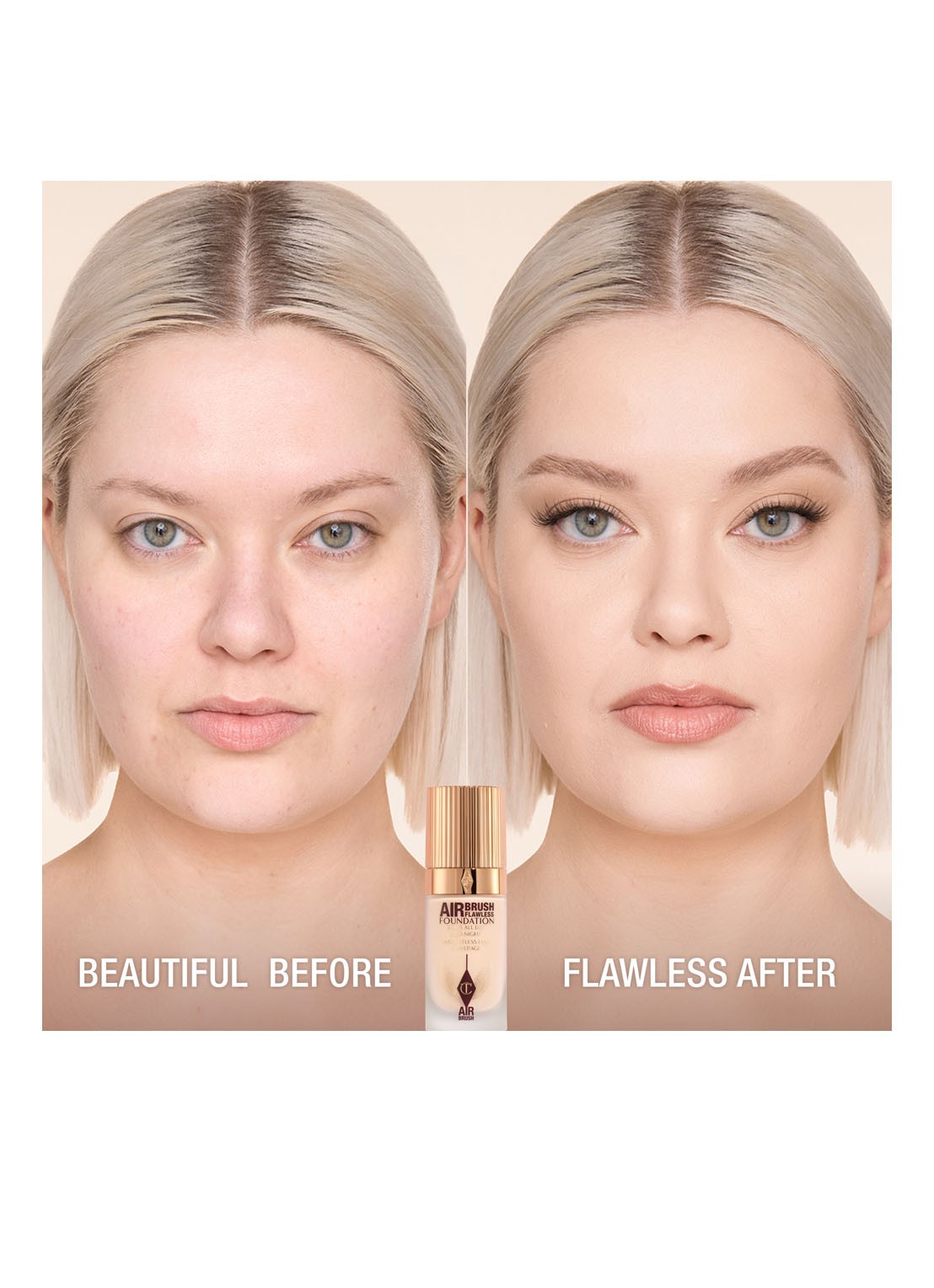 Charlotte Tilbury Airbrush Flawless Foundation - vloeibare foundation - detail 4  2 neutral