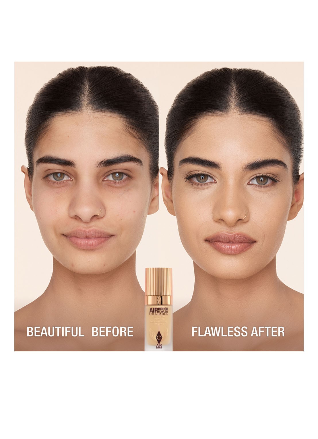 Charlotte Tilbury Airbrush Flawless Foundation - vloeibare foundation - detail 4  5 warm