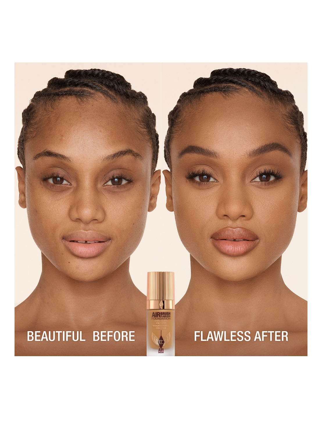 Charlotte Tilbury Airbrush Flawless Foundation - vloeibare foundation - detail 2  10 warm