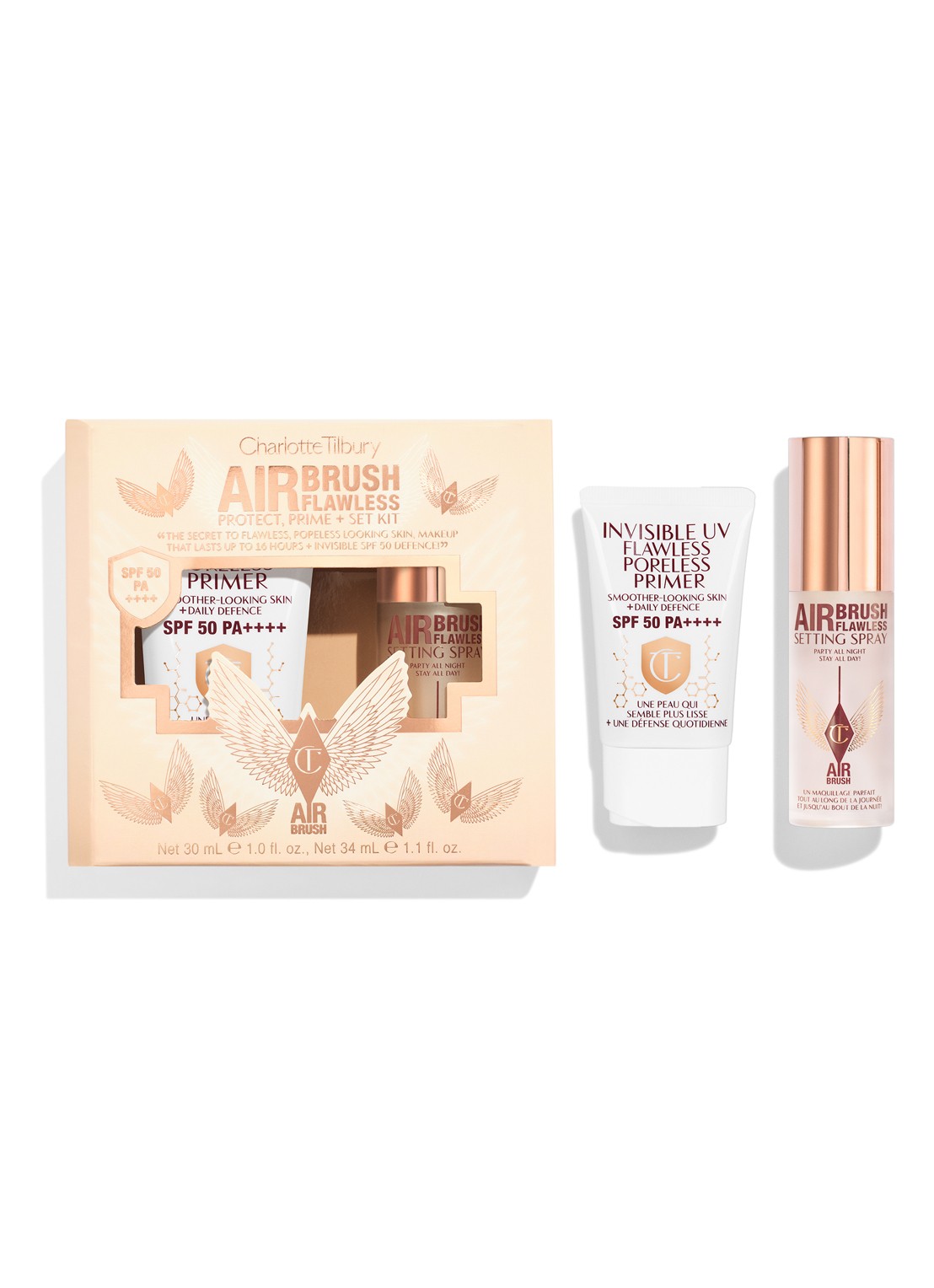 Charlotte Tilbury Airbrush Flawless Protect, Prime + Set Kit - verzorgingsset t.w.v. €71 - voorkant 4 undefined