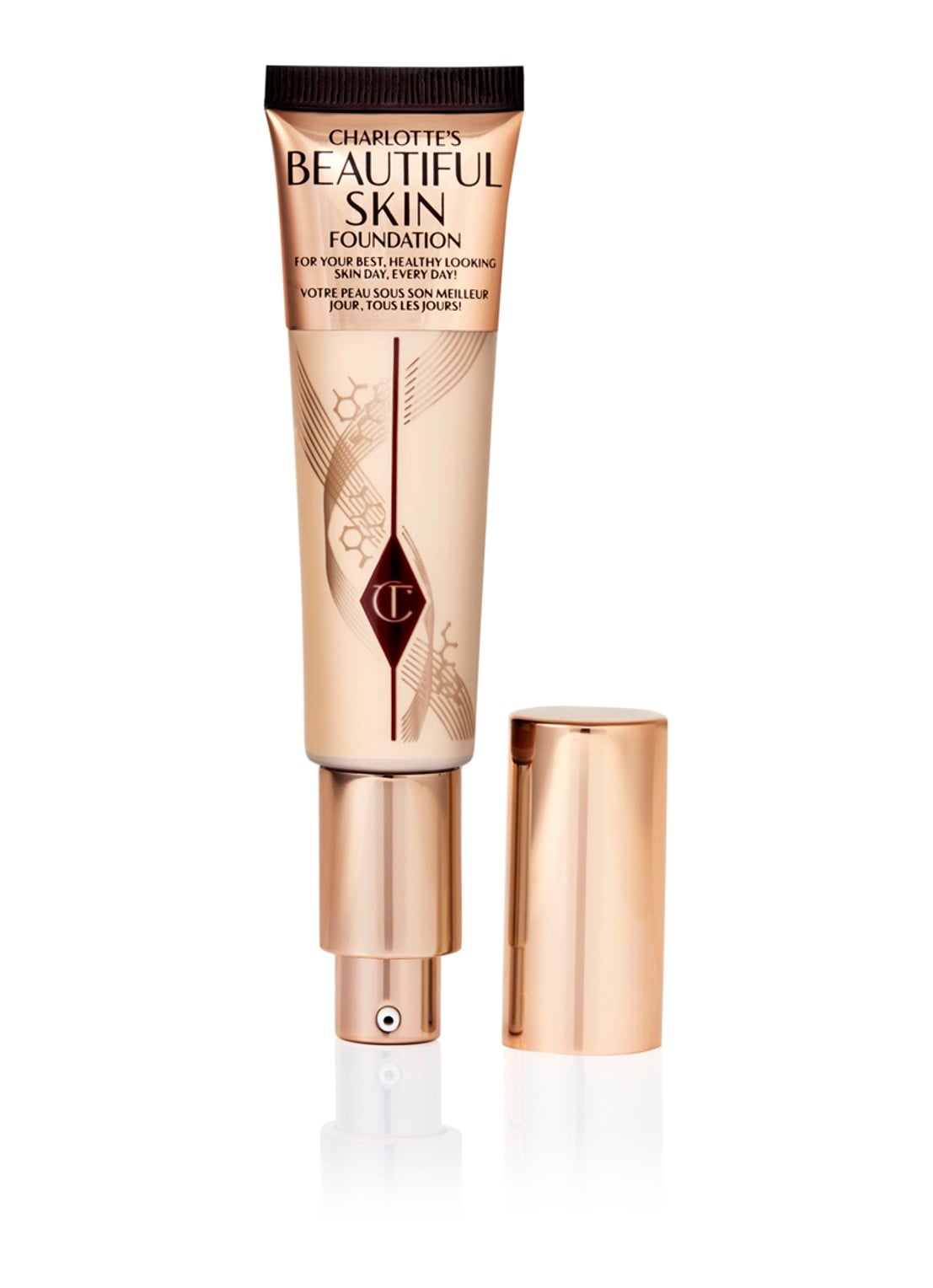 Charlotte Tilbury Beautiful Skin Foundation - vloeibare foundation - voorkant 1 neutral
