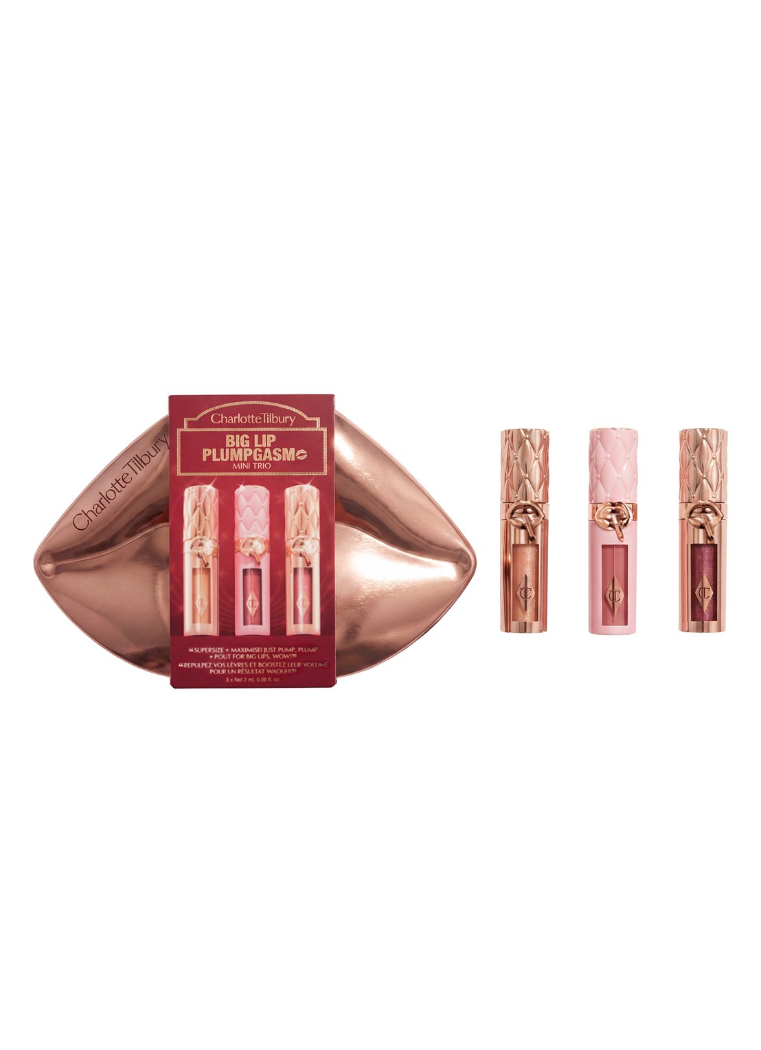 Charlotte Tilbury Big Lip Plumpgasm Mini Trio - make-up set - voorkant 2 undefined