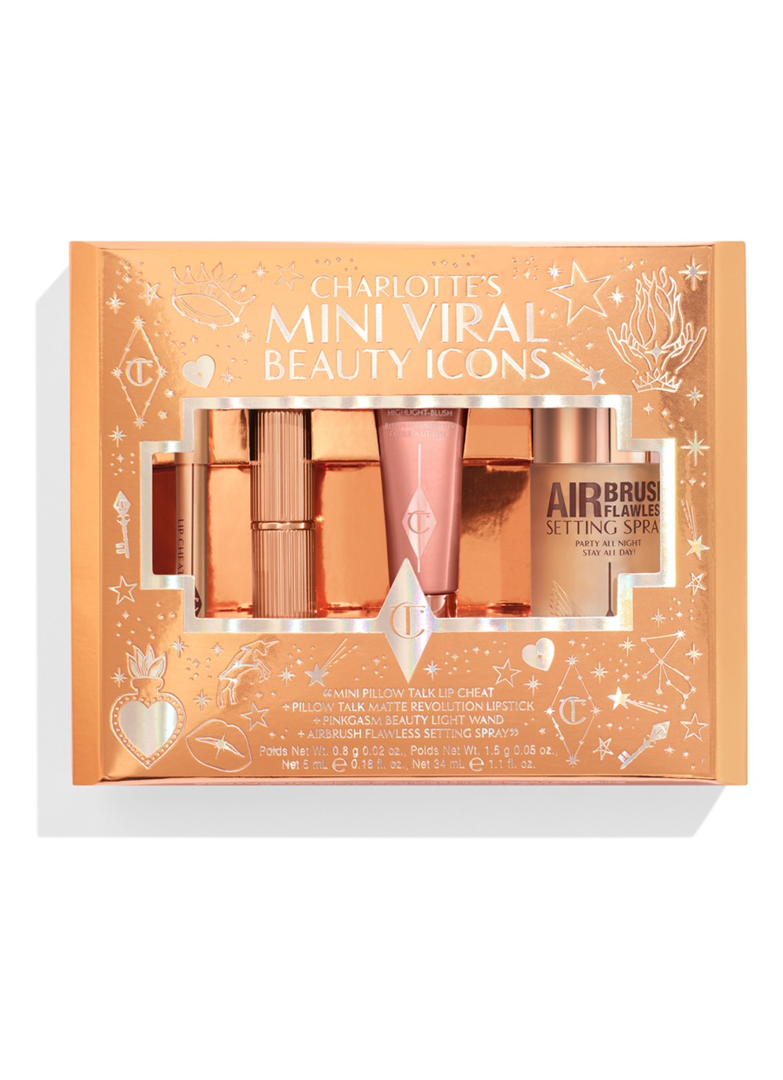 Charlotte Tilbury Charlotte's Mini Viral Beauty Icons - travel size make-up set t.w.v. €82 - voorkant 2 undefined