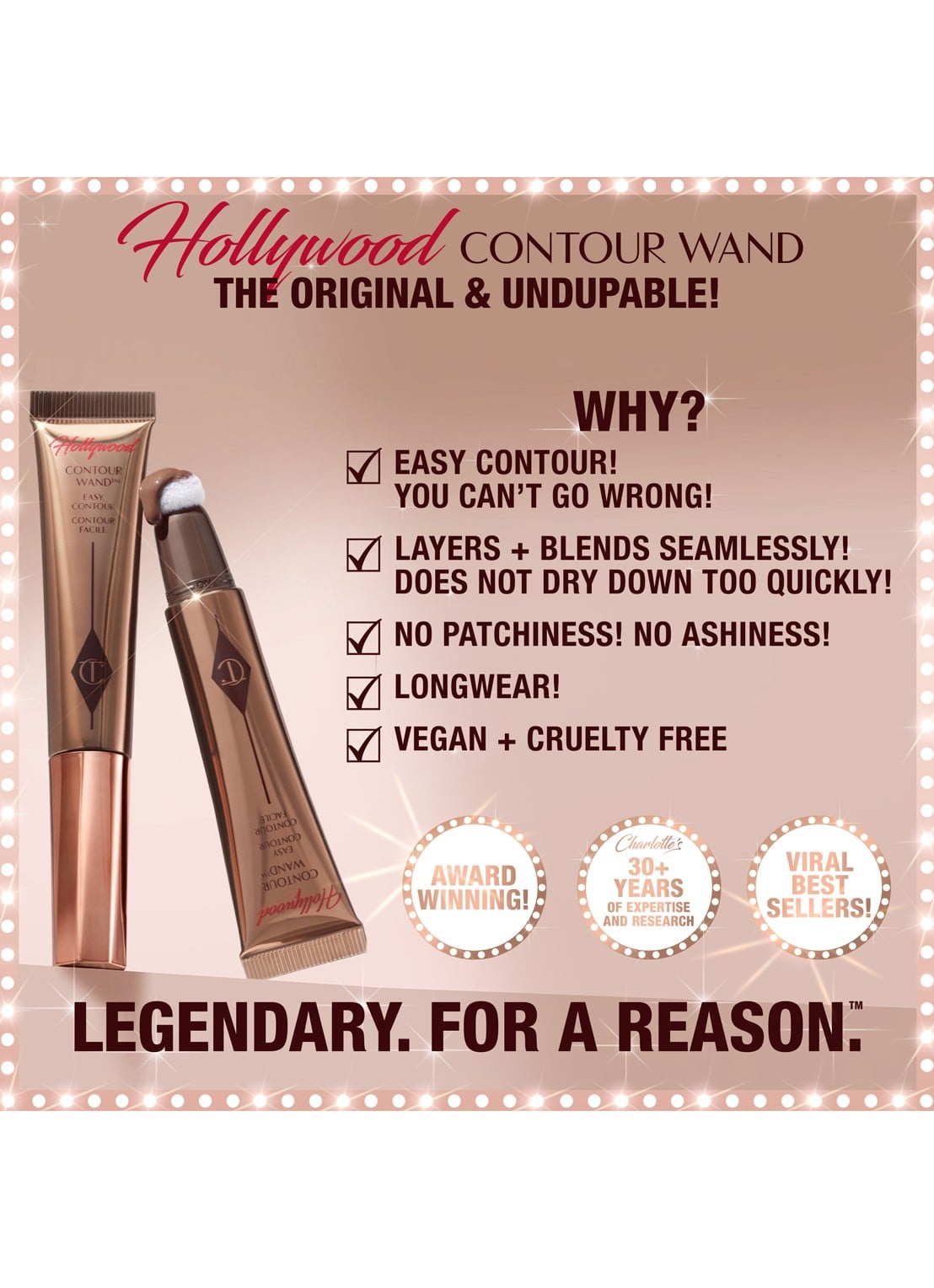 Charlotte Tilbury Hollywood Contour Wand - contour stick - detail 5 tan/deep