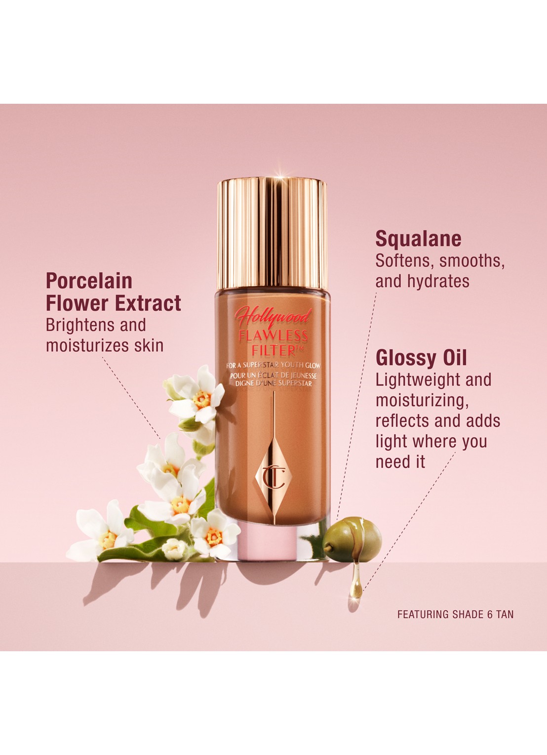 Charlotte Tilbury Hollywood Flawless Filter - primer, highlighter & corrector - detail 2 7 deep