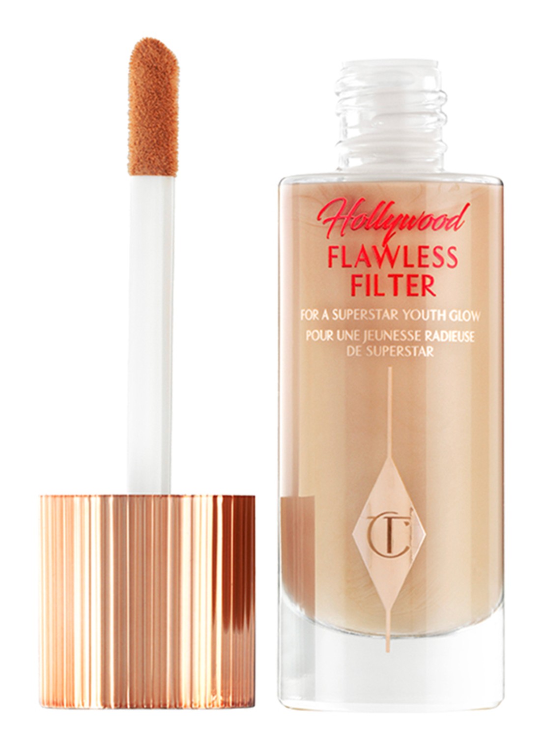 Charlotte Tilbury Hollywood Flawless Filter - primer, highlighter & corrector  - voorkant 7 goud