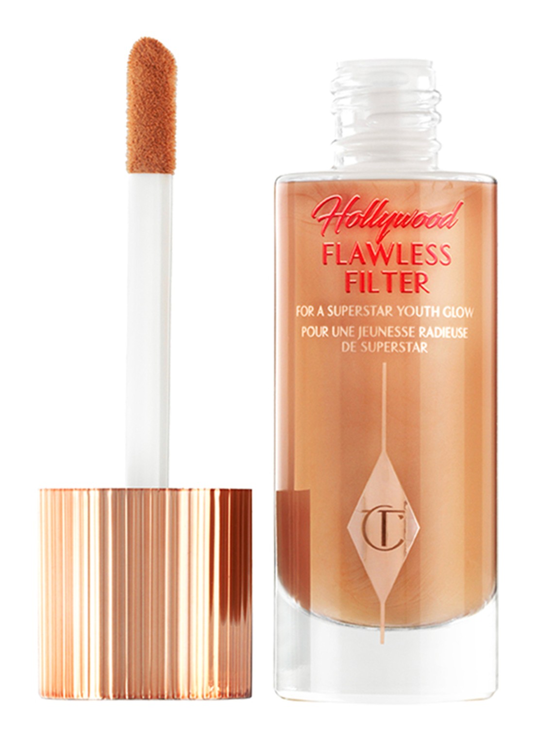 Charlotte Tilbury Hollywood Flawless Filter - primer, highlighter & corrector - voorkant 7 6 tan