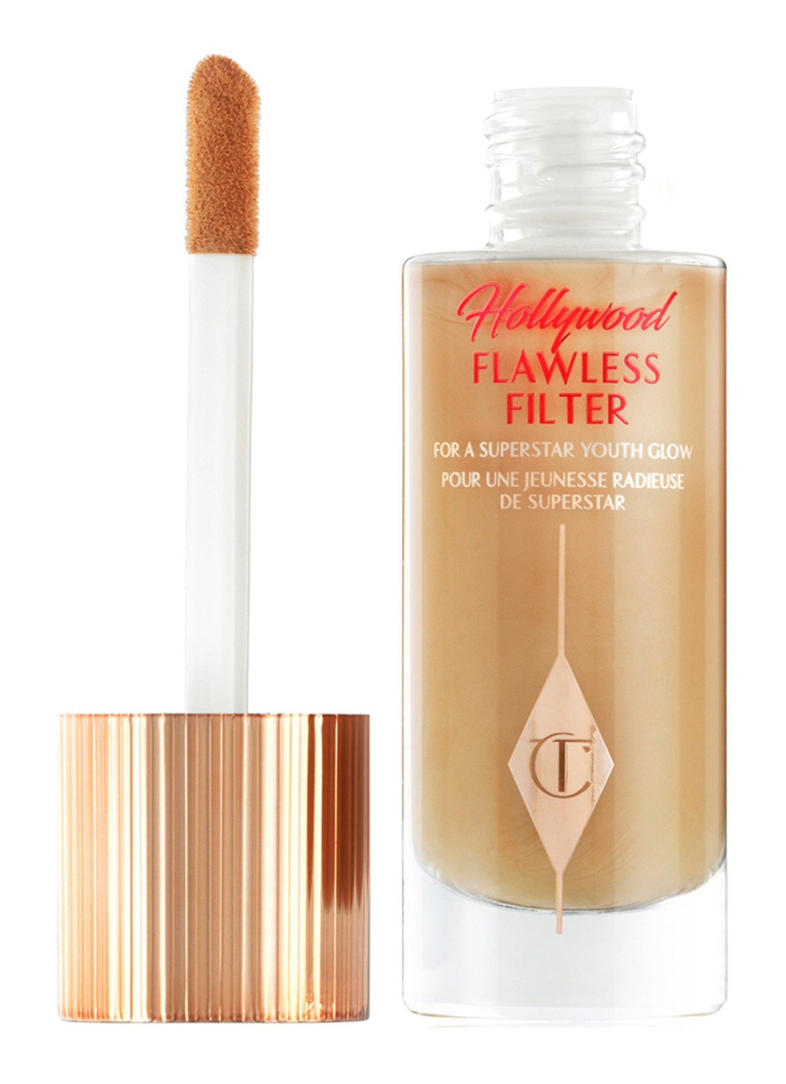 Charlotte Tilbury Hollywood Flawless Filter - primer, highlighter & corrector - voorkant 7 5.5 tan