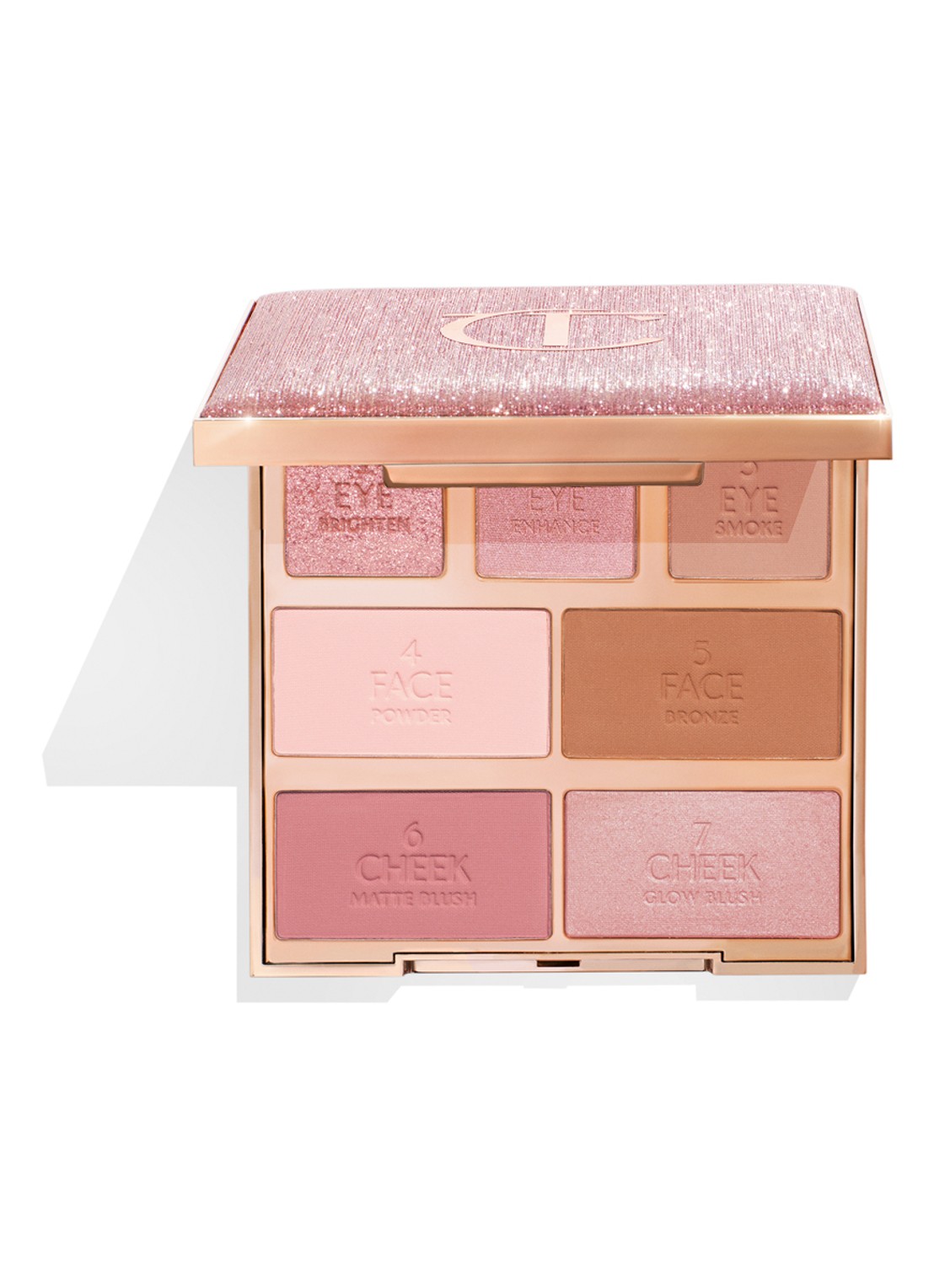 Charlotte Tilbury Hollywood Instant Look In A Palette - make-up palette - voorkant 6 pretty, glowing beauty