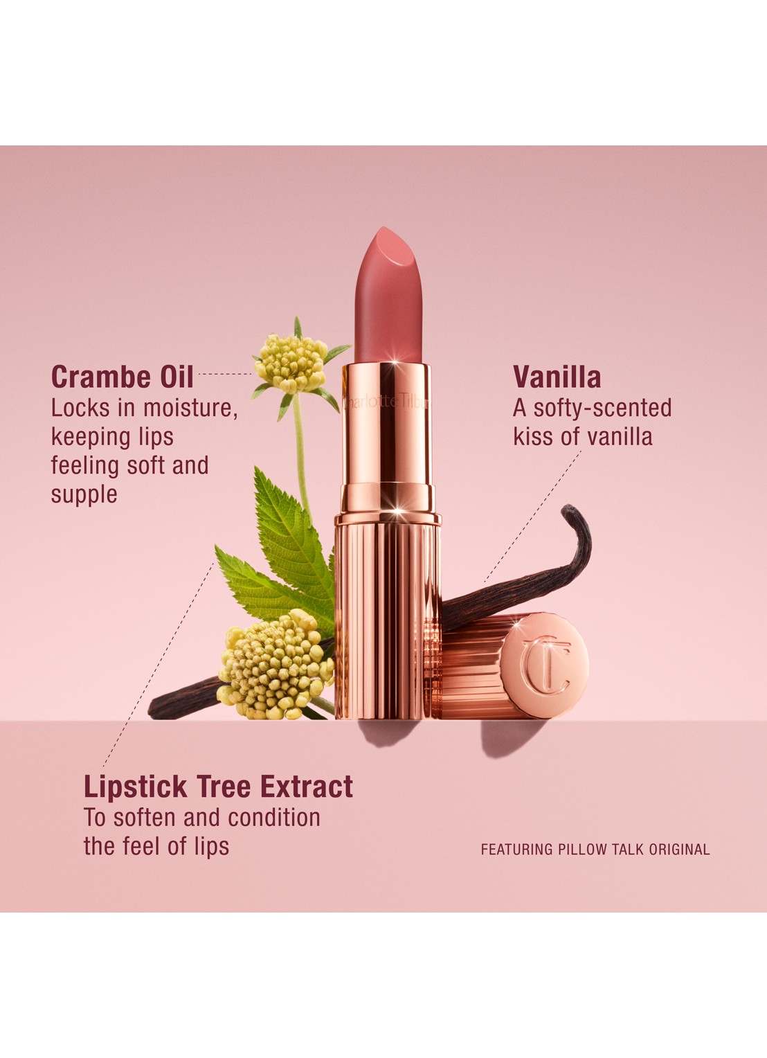 Charlotte Tilbury K.I.S.S.I.N.G lipstick - detail 3 penelope pink
