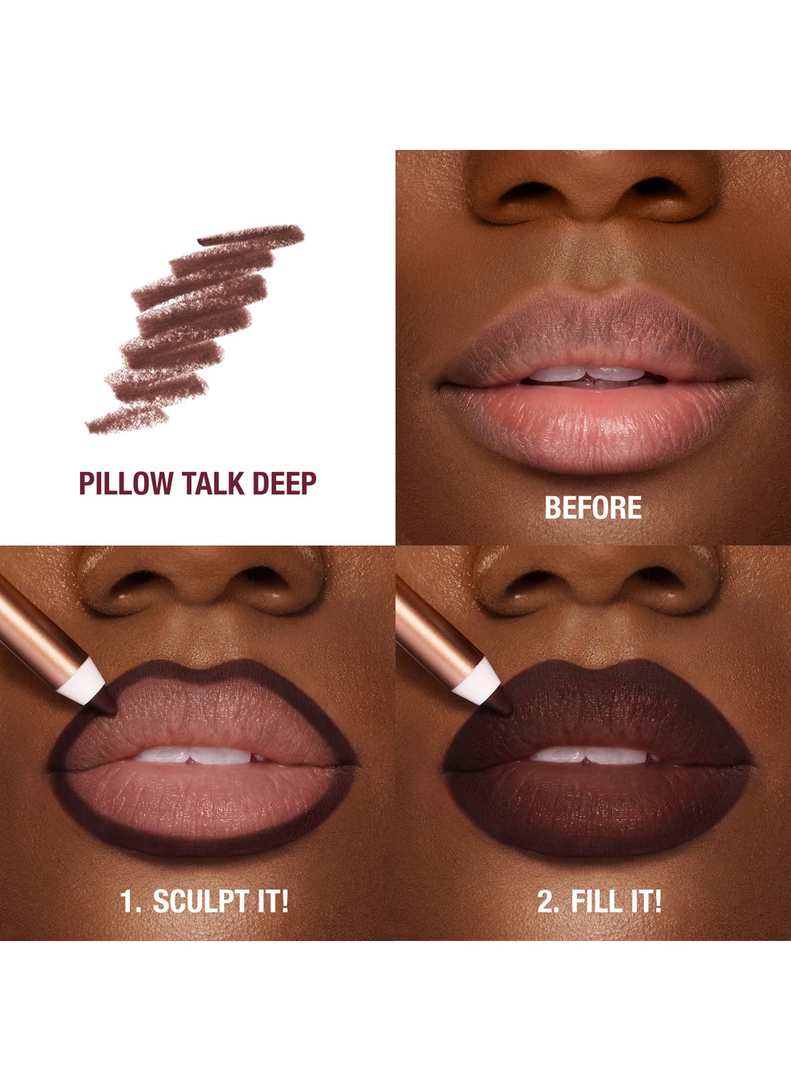Charlotte Tilbury Lip Cheat - lipliner - detail 3 pillow talk intense