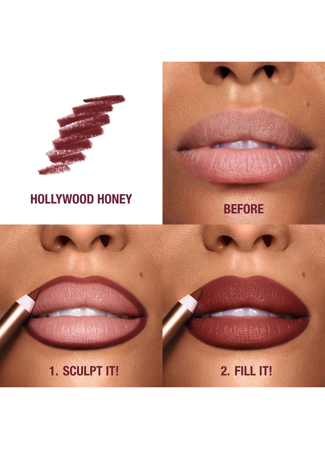 Charlotte Tilbury Lip Cheat - lipliner - detail 4 hollywood honey