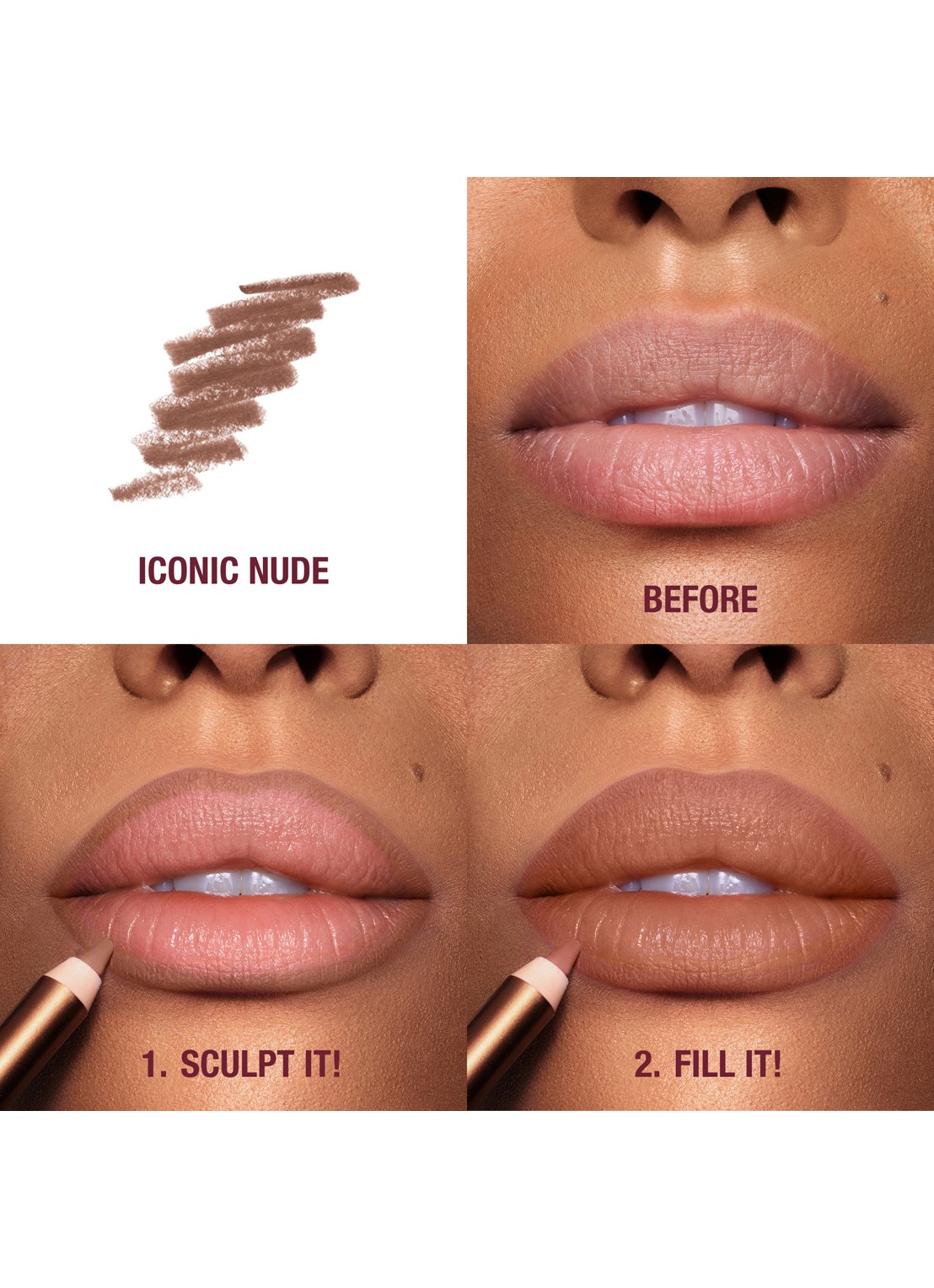 Charlotte Tilbury Lip Cheat - lipliner - detail 3 iconic nude