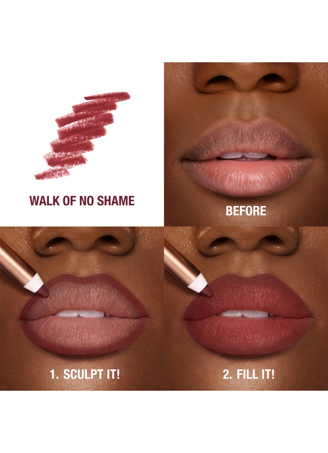 Charlotte Tilbury Lip Cheat - lipliner - detail 3 walk of no shame
