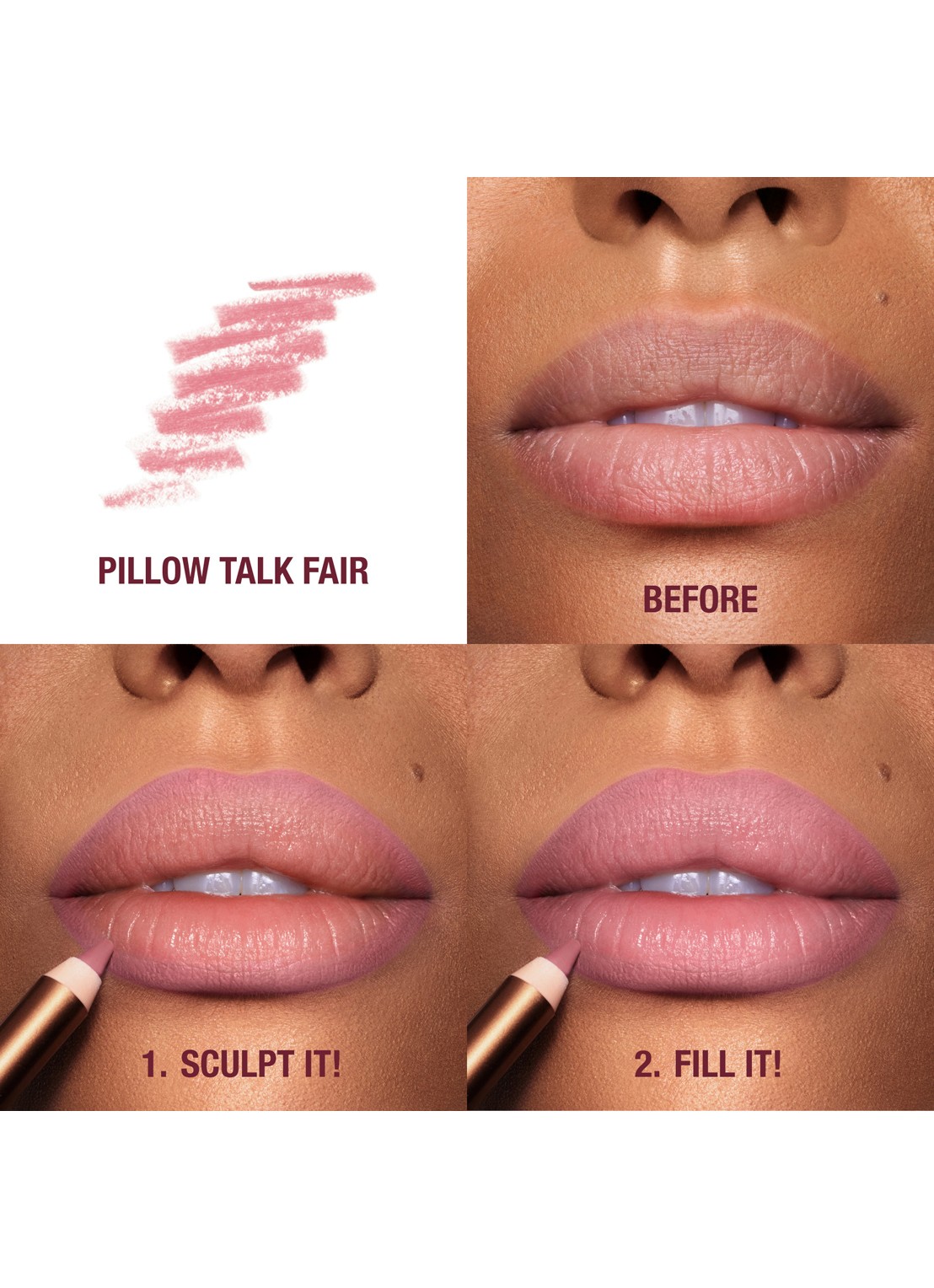 Charlotte Tilbury Lip Cheat - lipliner - detail 4 pillow talk fair